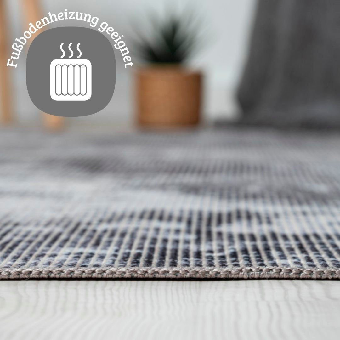 my home Vloerkleed Mülenen Kortpolig, modern ontwerp, wasbaar, geschikt voor binnen- en buitengebruik