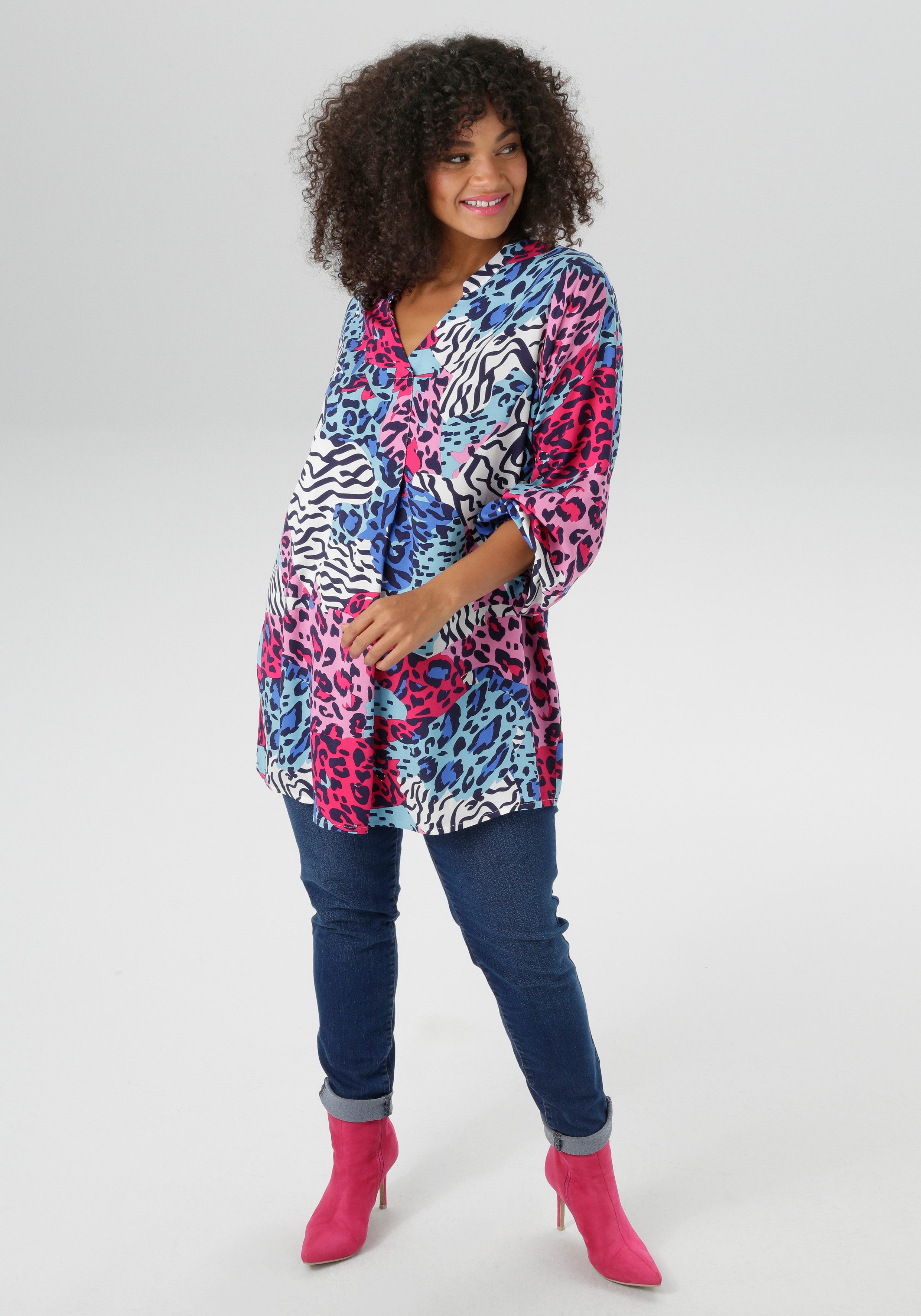 Aniston PLUS Blouse met kraagstrik