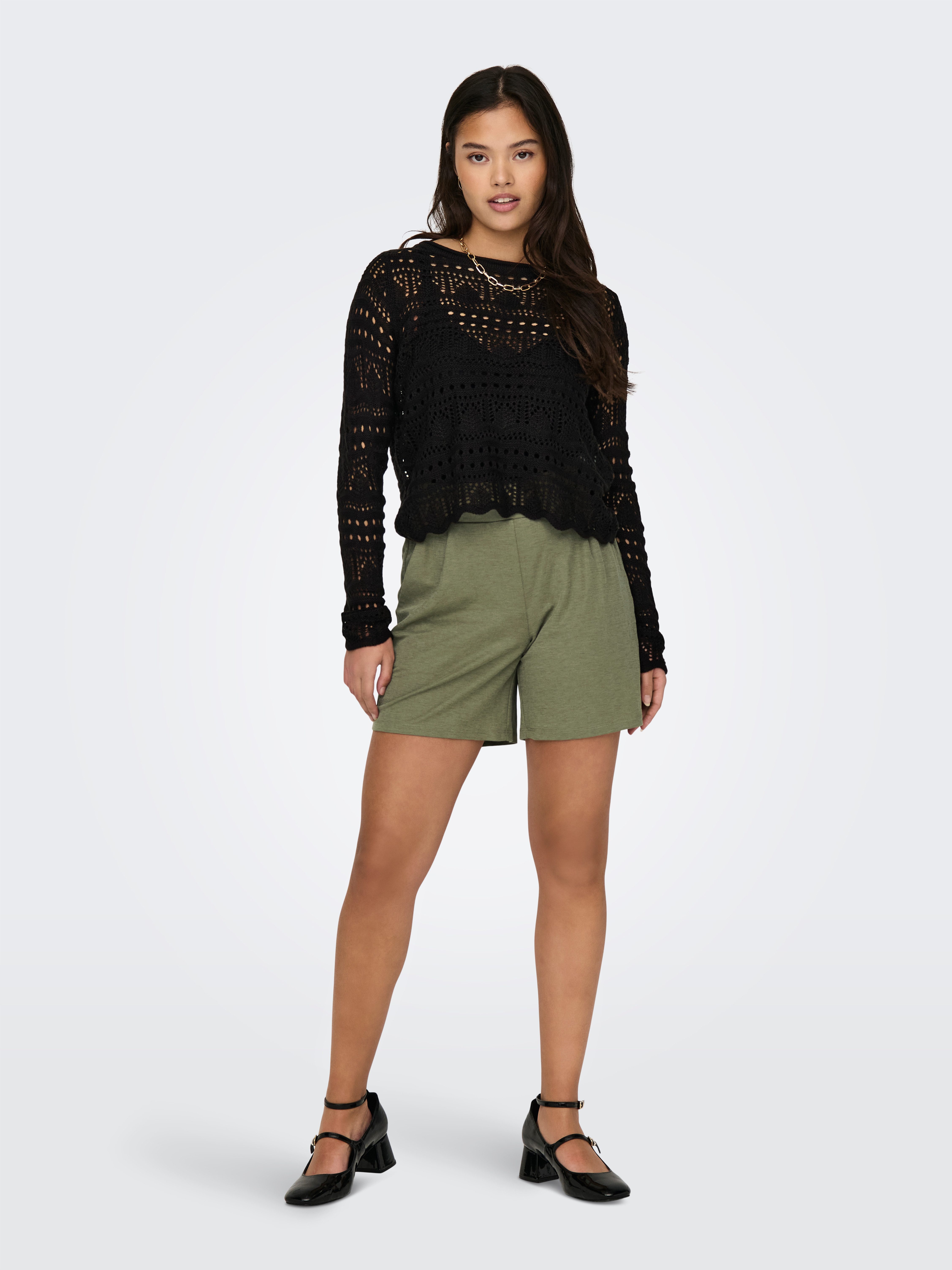 JDY Trui met ronde hals JDYSUN LAY L/S BOATNECK PULLOV. KNT NOOS