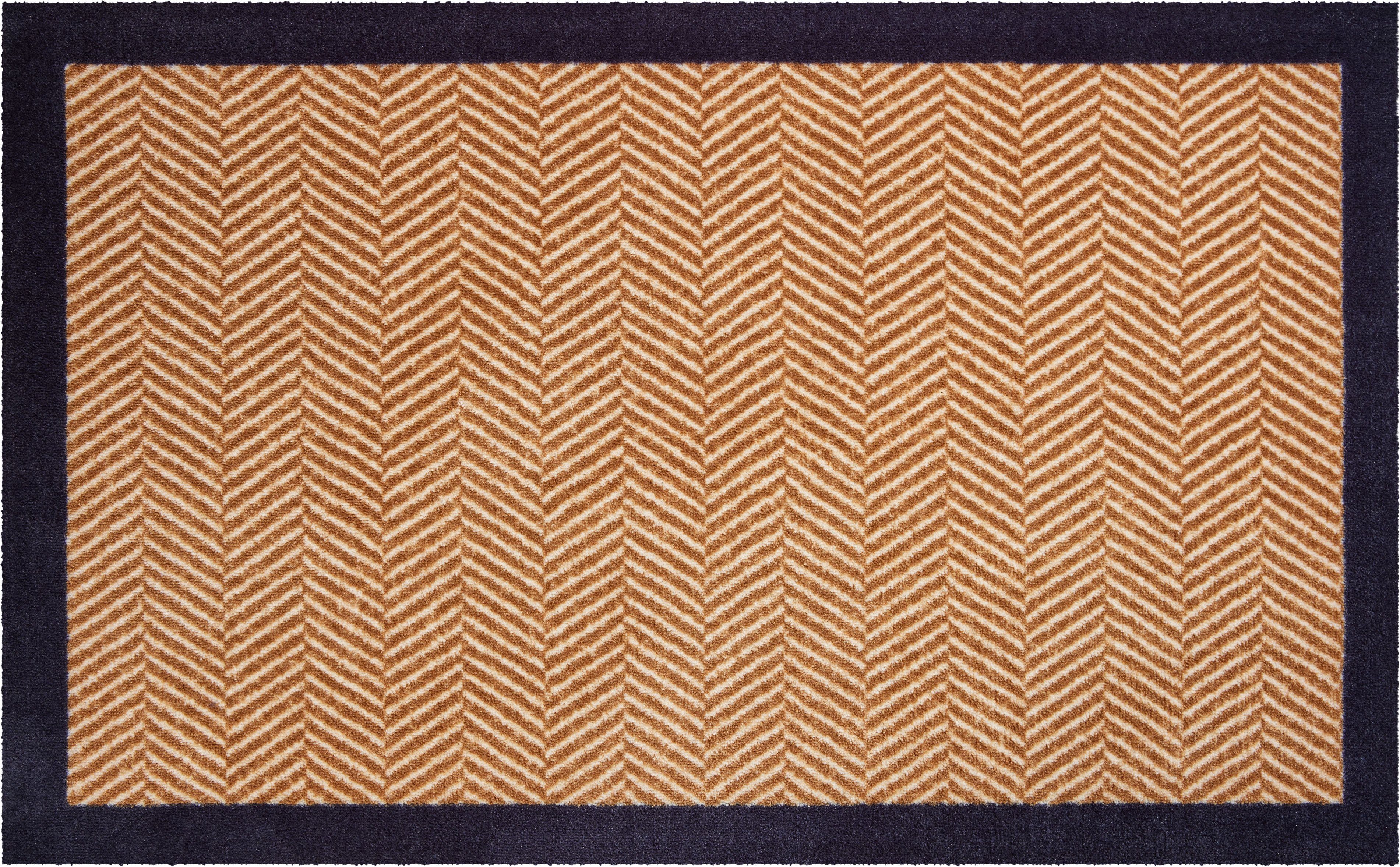 Grund Vloerkleed Herringbone Geschikt voor binnen en buiten, met randdessin