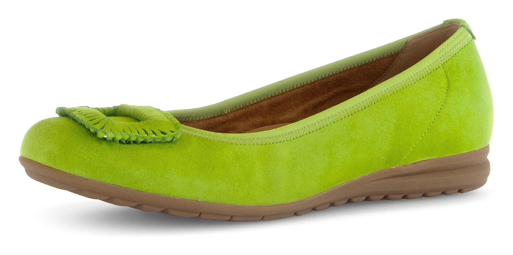 Gabor Ballerina's Florence , comfort schoen, zakelijke schoen, elastische afwerking, comfortbreedte g (= breed) dames klassieke ballerina's maat 37