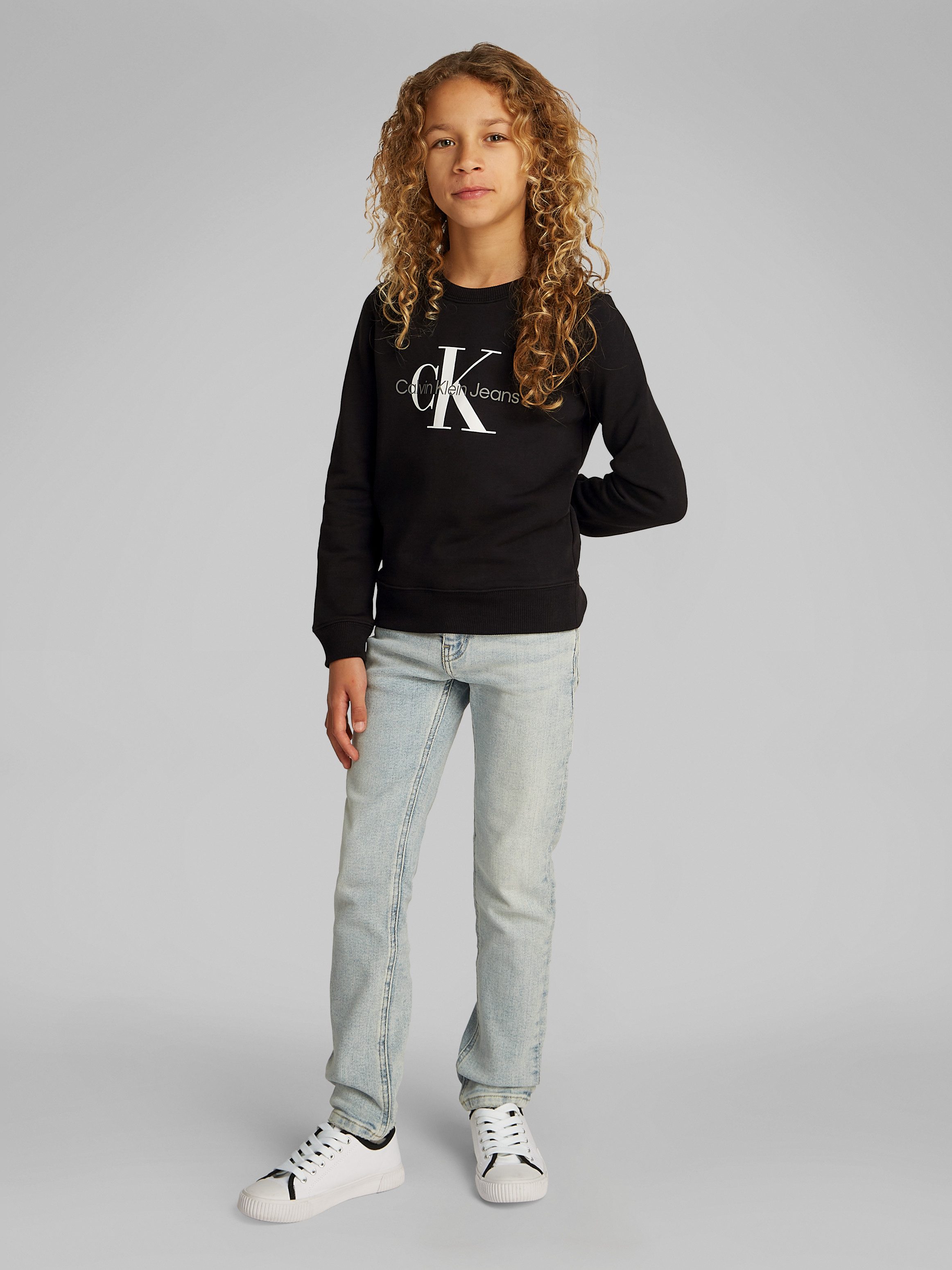 Calvin Klein Sweatshirt CK MONOGRAM TERRY CN voor kinderen tot 16 jaar en met logoprint