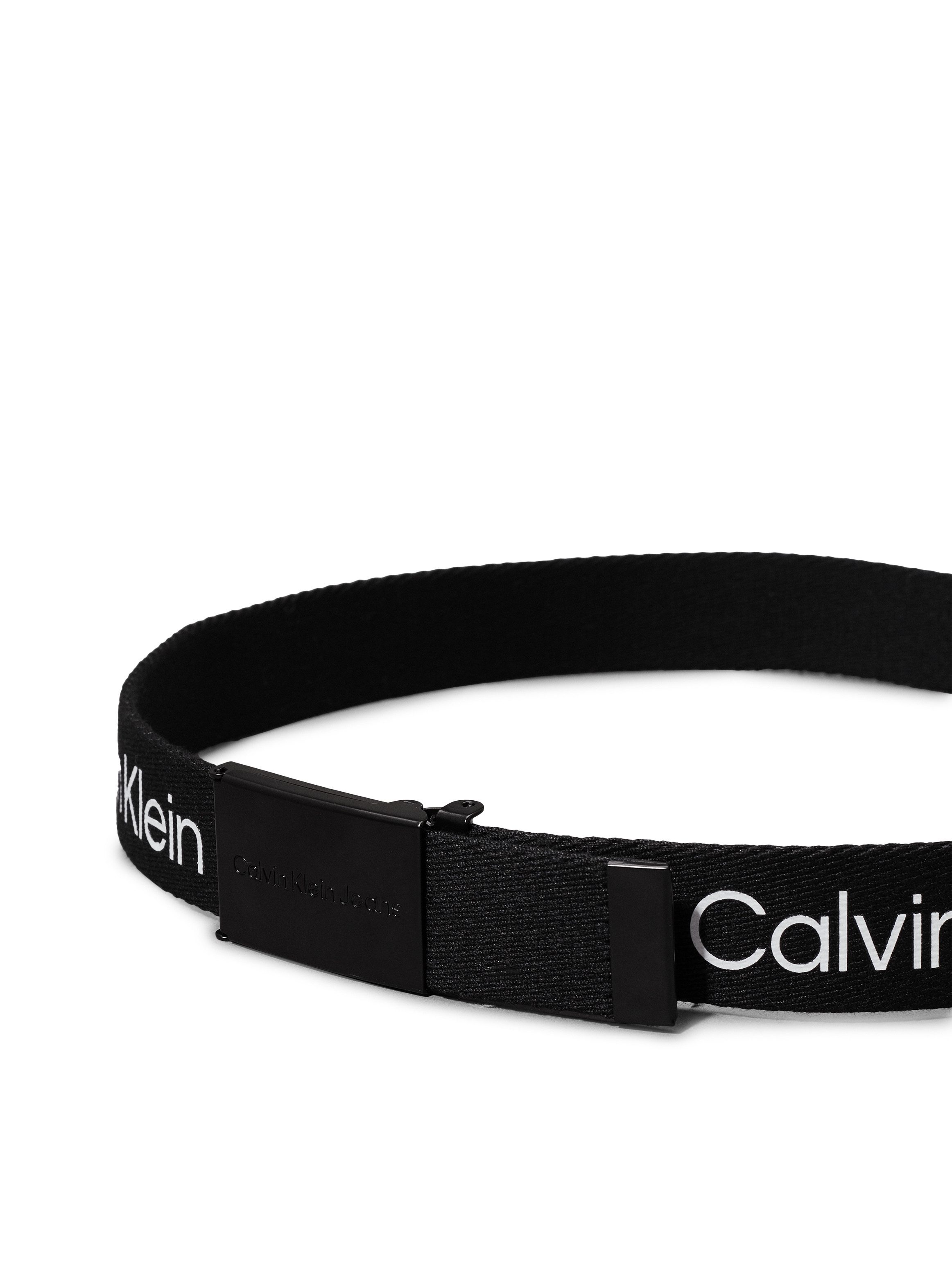 Calvin Klein Koppelriem CANVAS LOGO METALLIC BUCKLE BELT