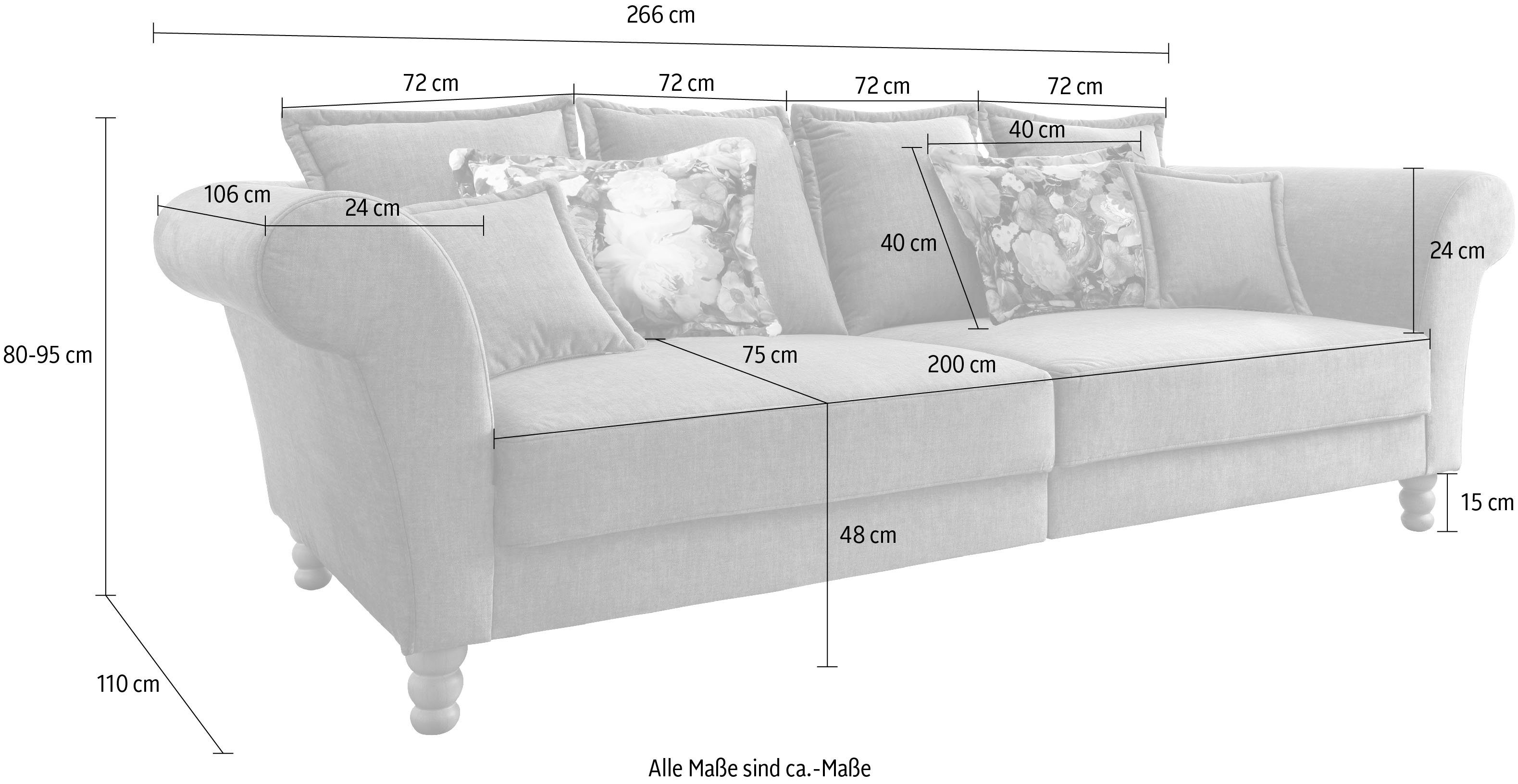 Home affaire Megabank Tassilo Mega Sofa met veel ruimte, comfortabel door koudschuim in de zitting