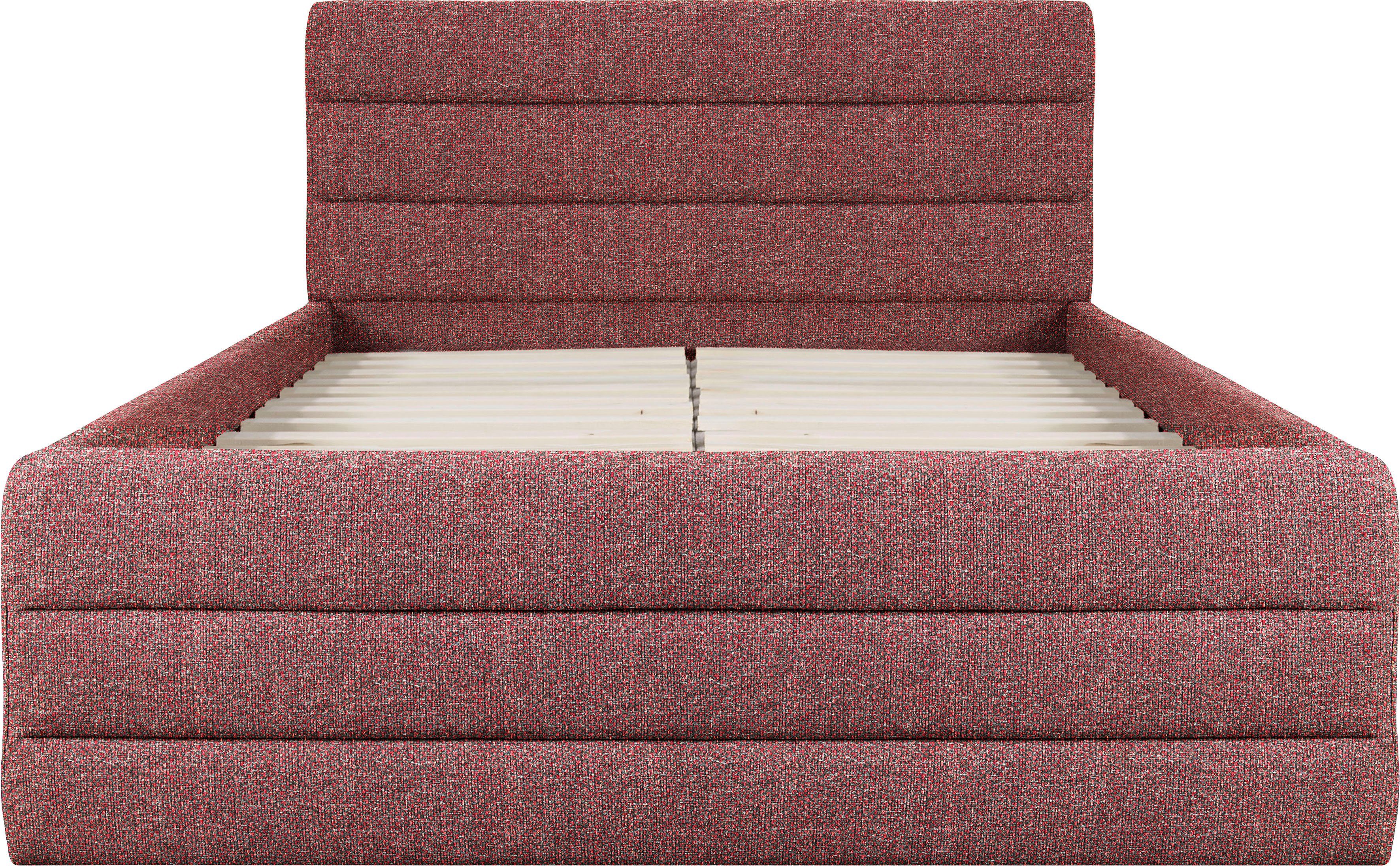 OTTO products Gestoffeerd bed Merrit Dwarsnaad in het hoofd- en voetbord, in 5 breedten, ook in 220 cm lang