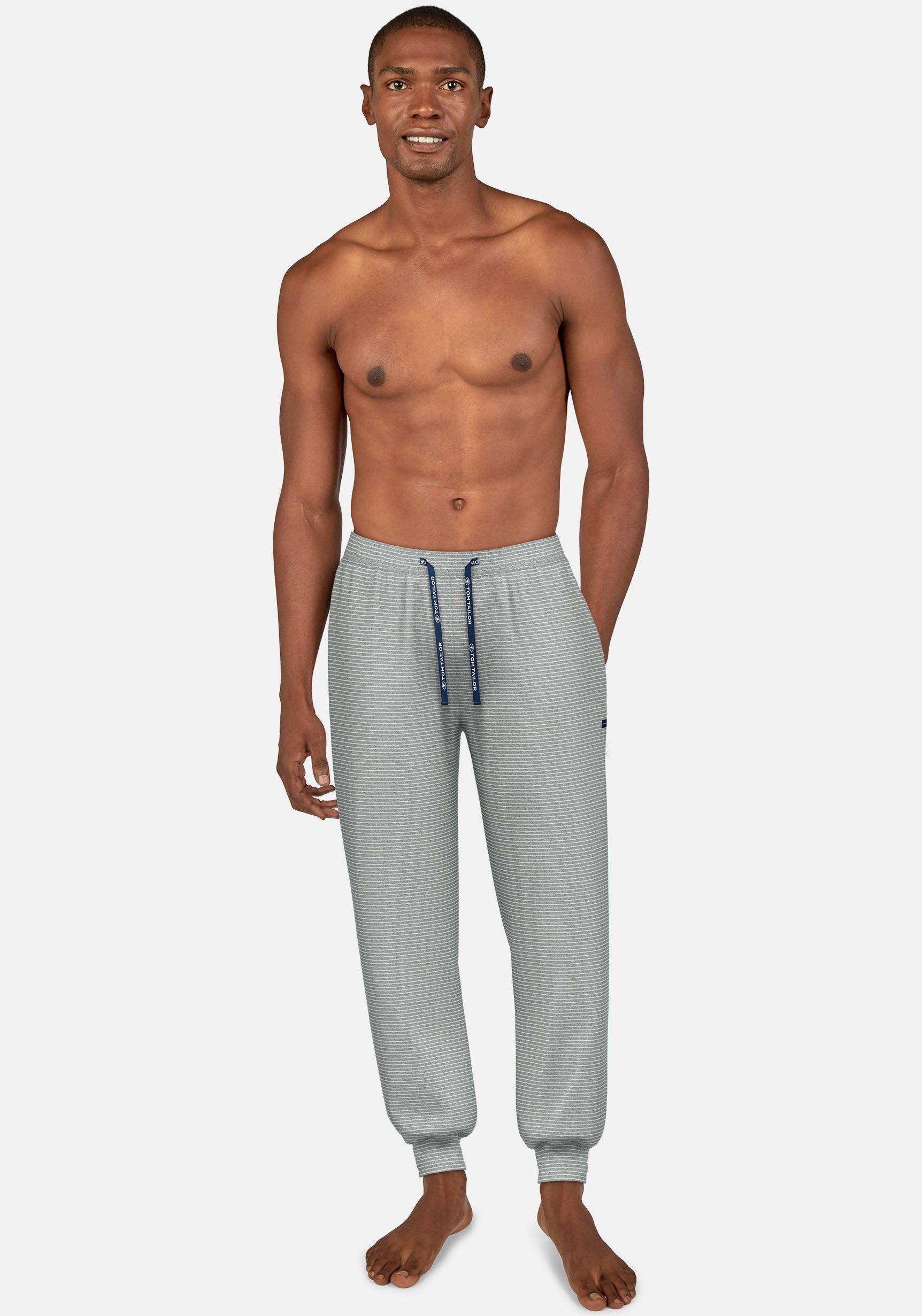 Tom Tailor Pyjamabroek met logo-bindband