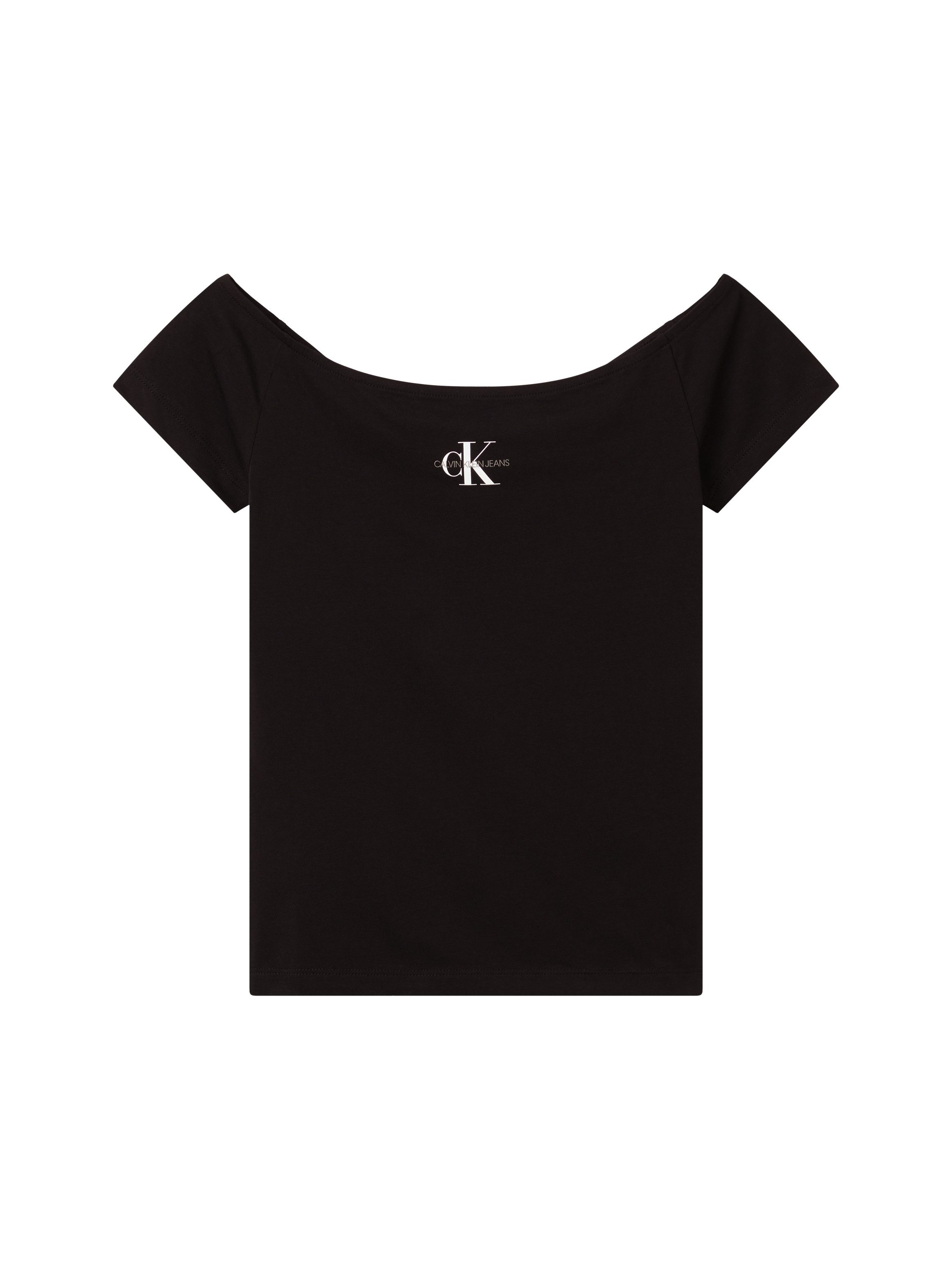 Calvin Klein Shirttop MONOLOGO SLIM BARDOT TOP