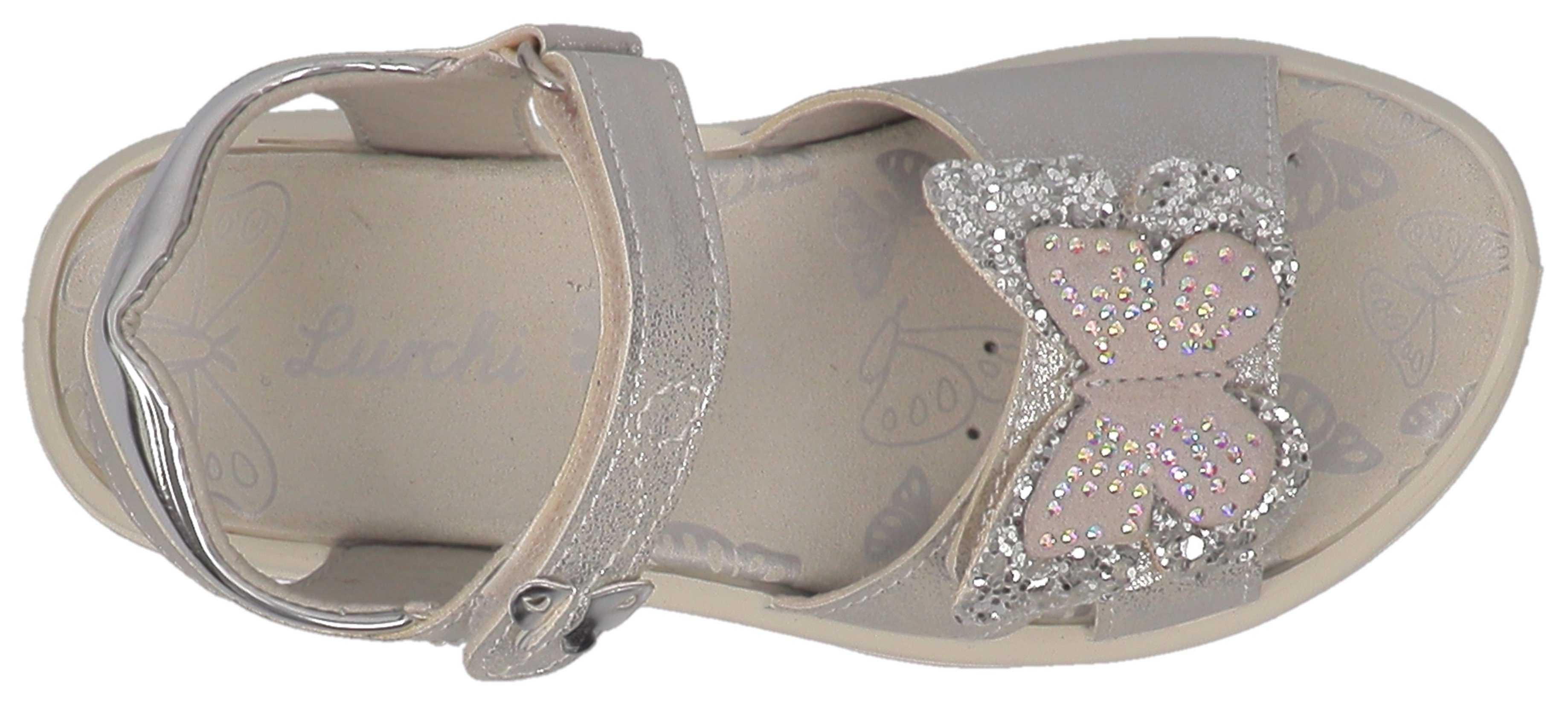 Lurchi Sandalen Farfalla , klittenbandschoenen, met strassstenen, maat sjabloon te downloaden