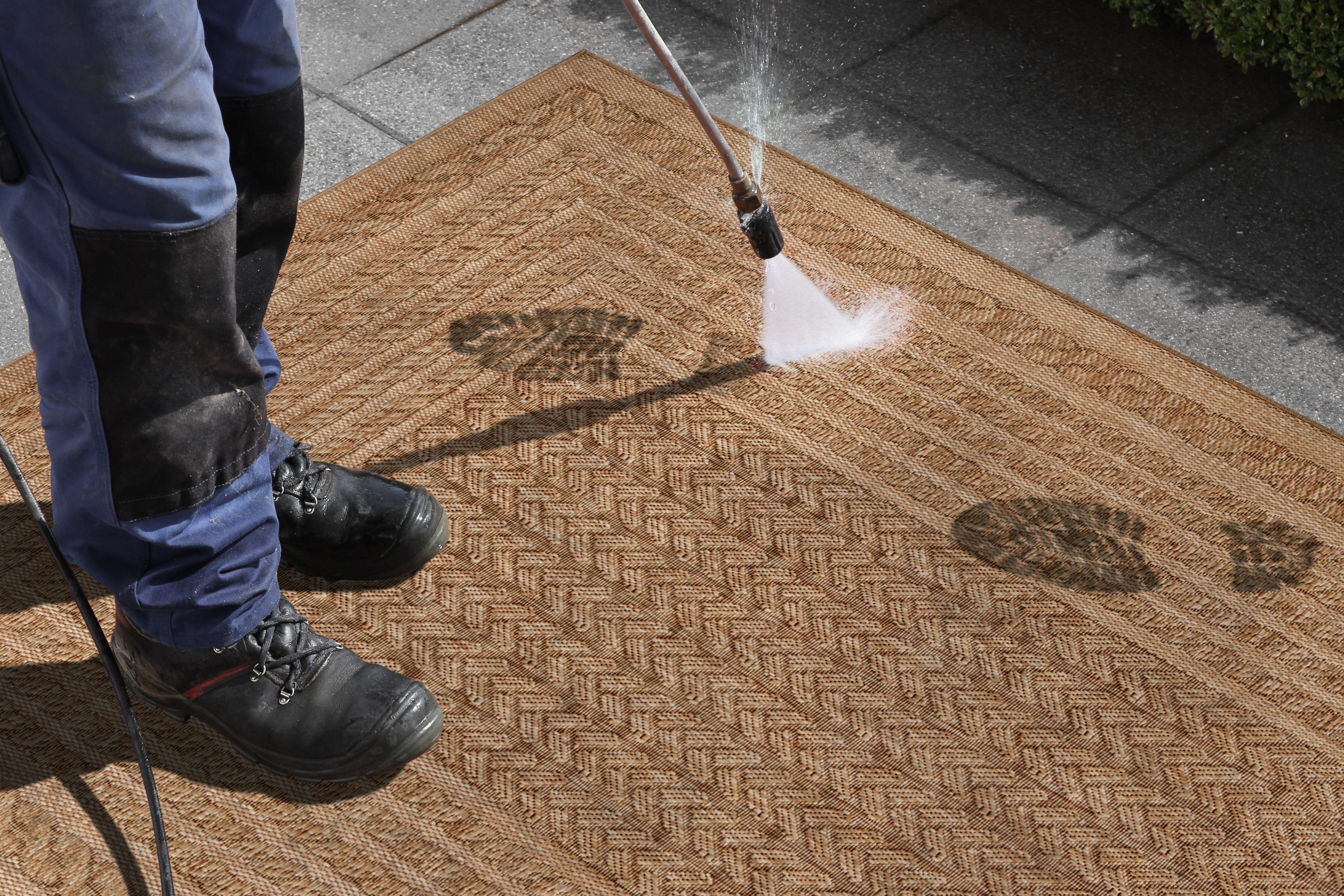 NORTHRUGS Vloerkleed Limonero In-& Outdoor, vlakweefsel, sisal-look, Scandi, tuin, woonkamer