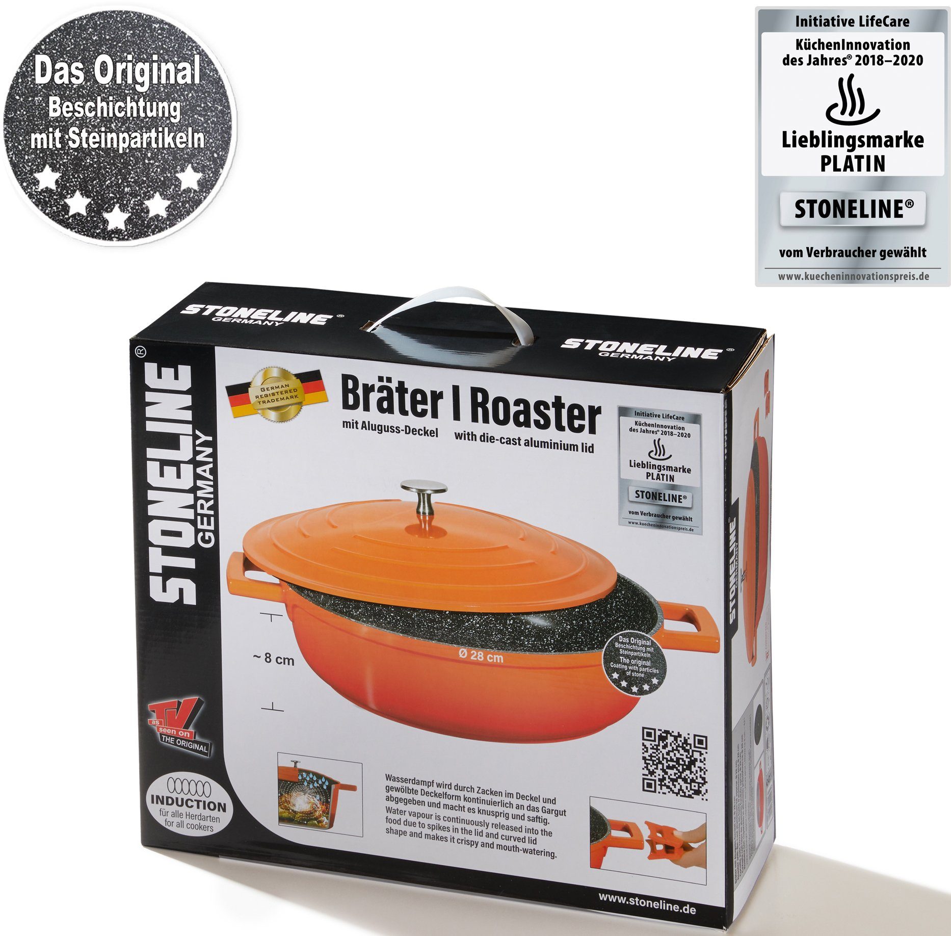 STONELINE Braadpan 28 cm, inductie
