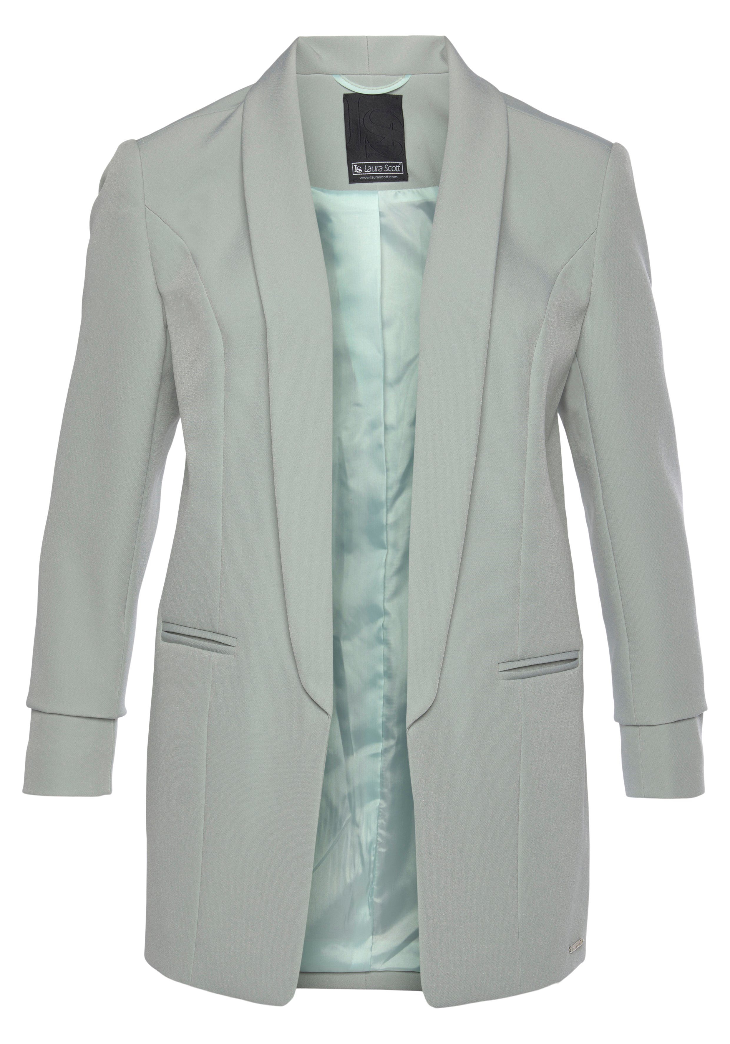 Laura Scott Lange blazer met aangerimpelde mouwen