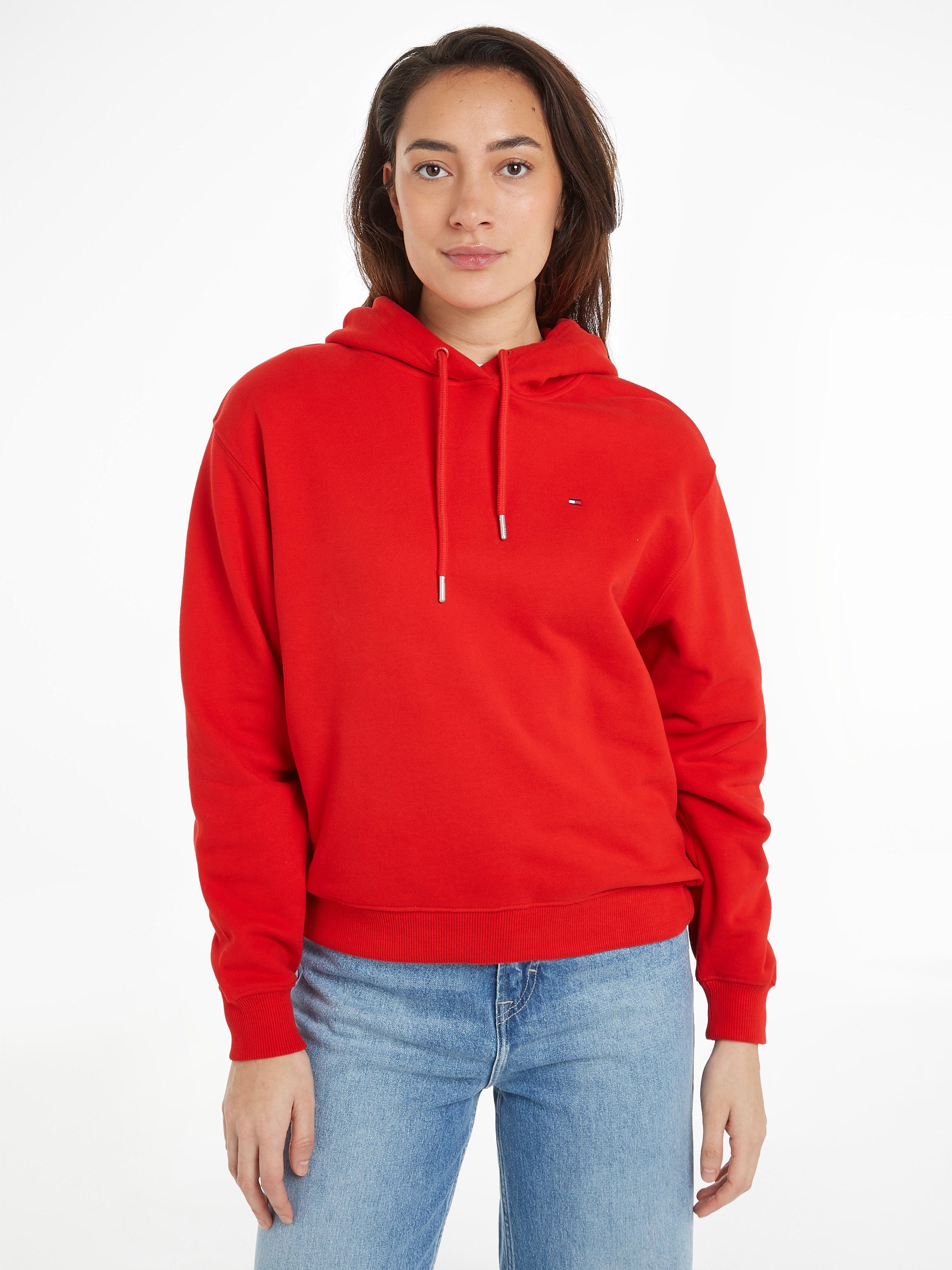 Tommy Hilfiger Hoodie REG FLAG ON CHEST HOODIE Capuchon met koord, borduursel, logo-vlag