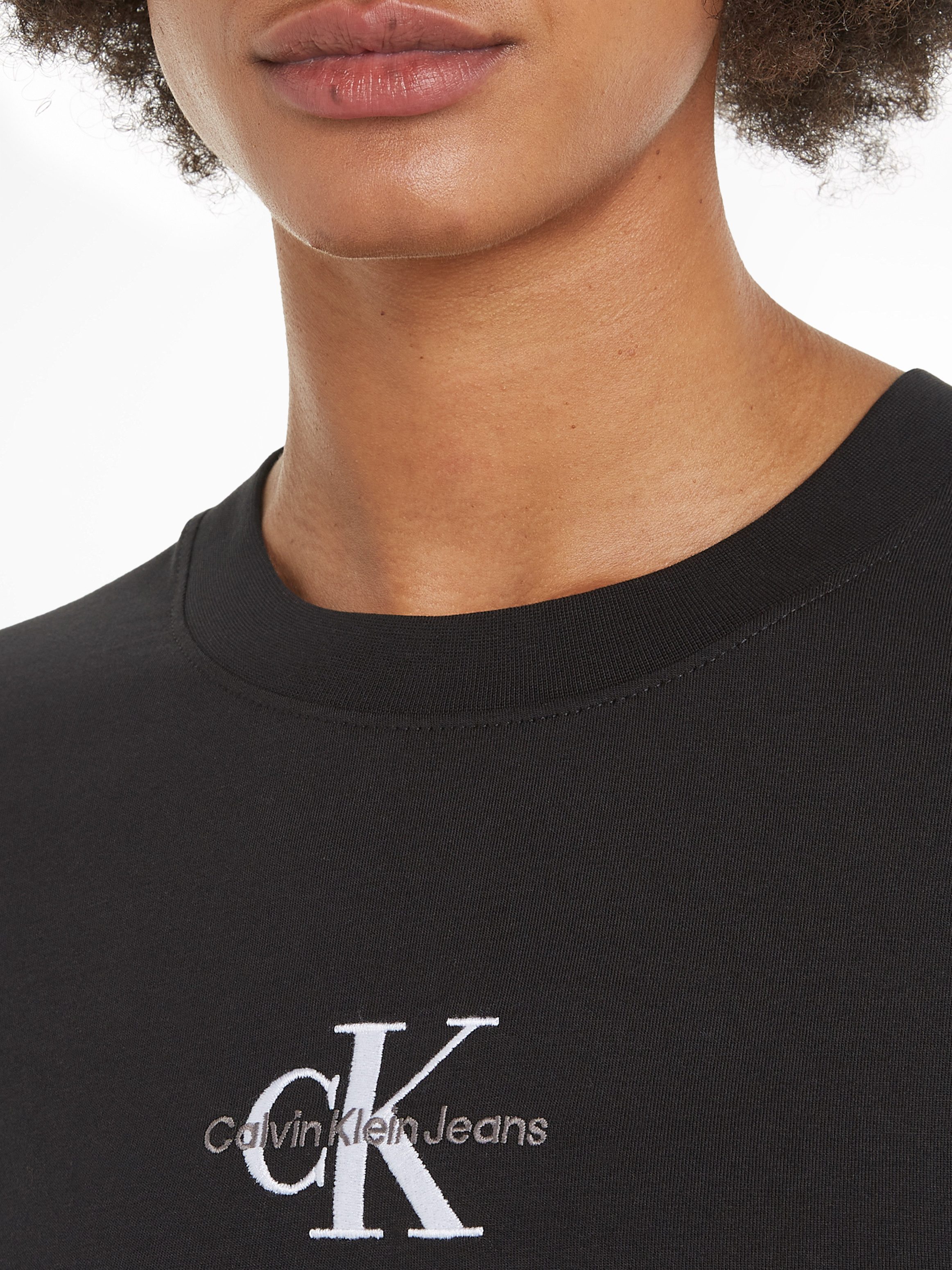 Calvin Klein T-shirt MONOLOGO SLIM TEE met gestempeld logo