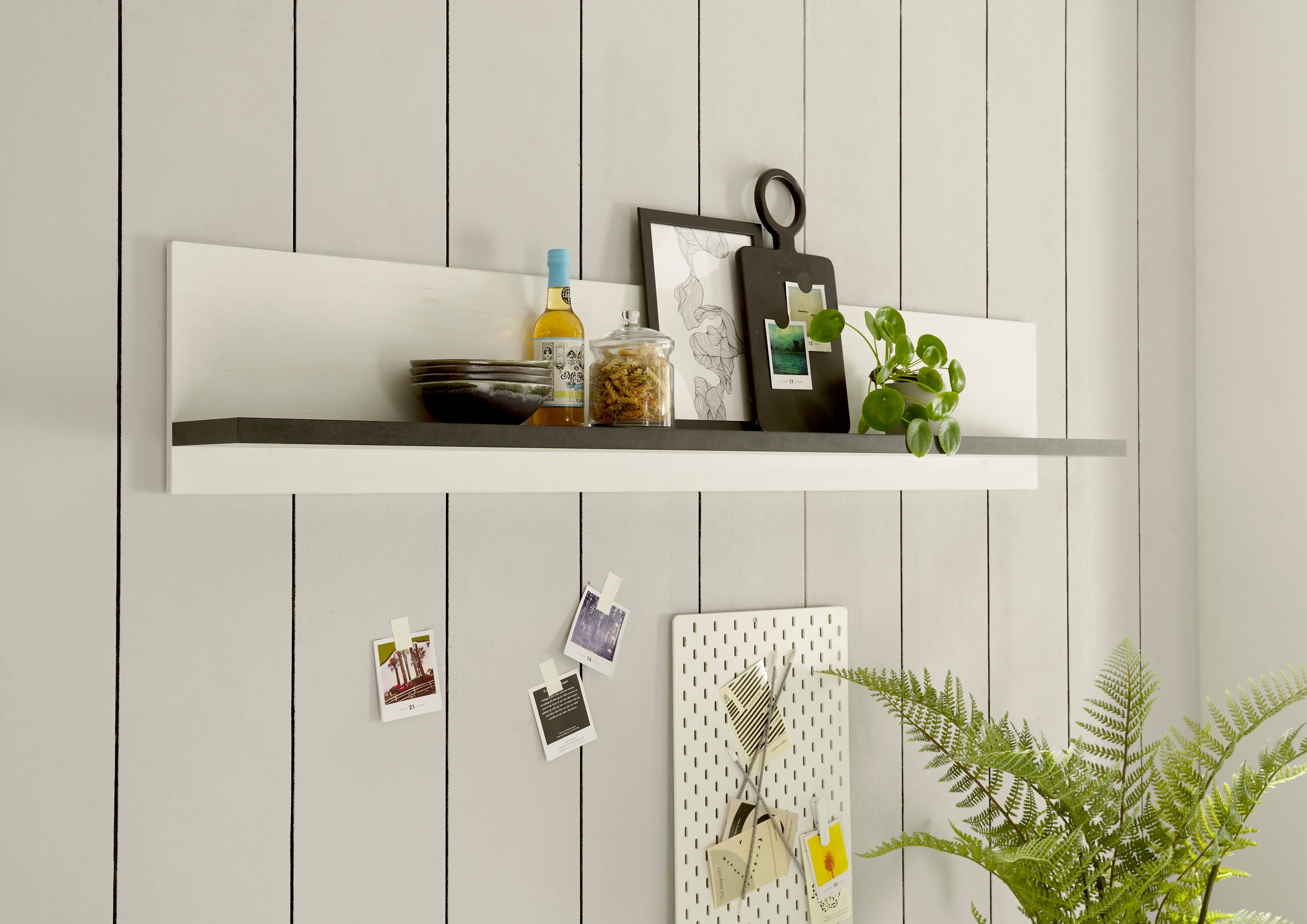 Home affaire Wandplank Sherwood Breedte 160 cm, in modern houtdecor, 28 mm dikke legplanken