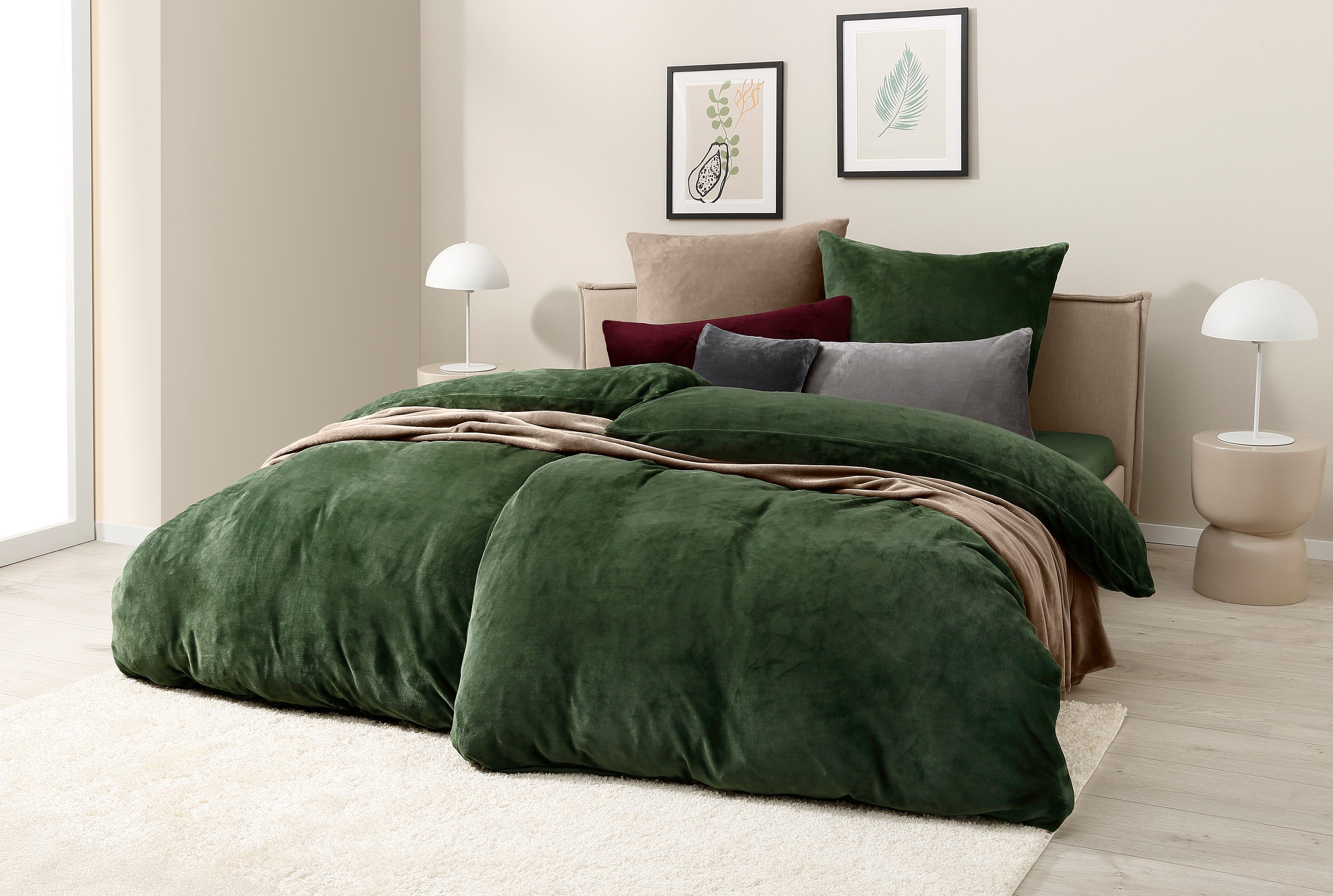 my home Overtrekset DESNER3 Beddengoed met rits, cashmere-touch, knuffelig & zacht