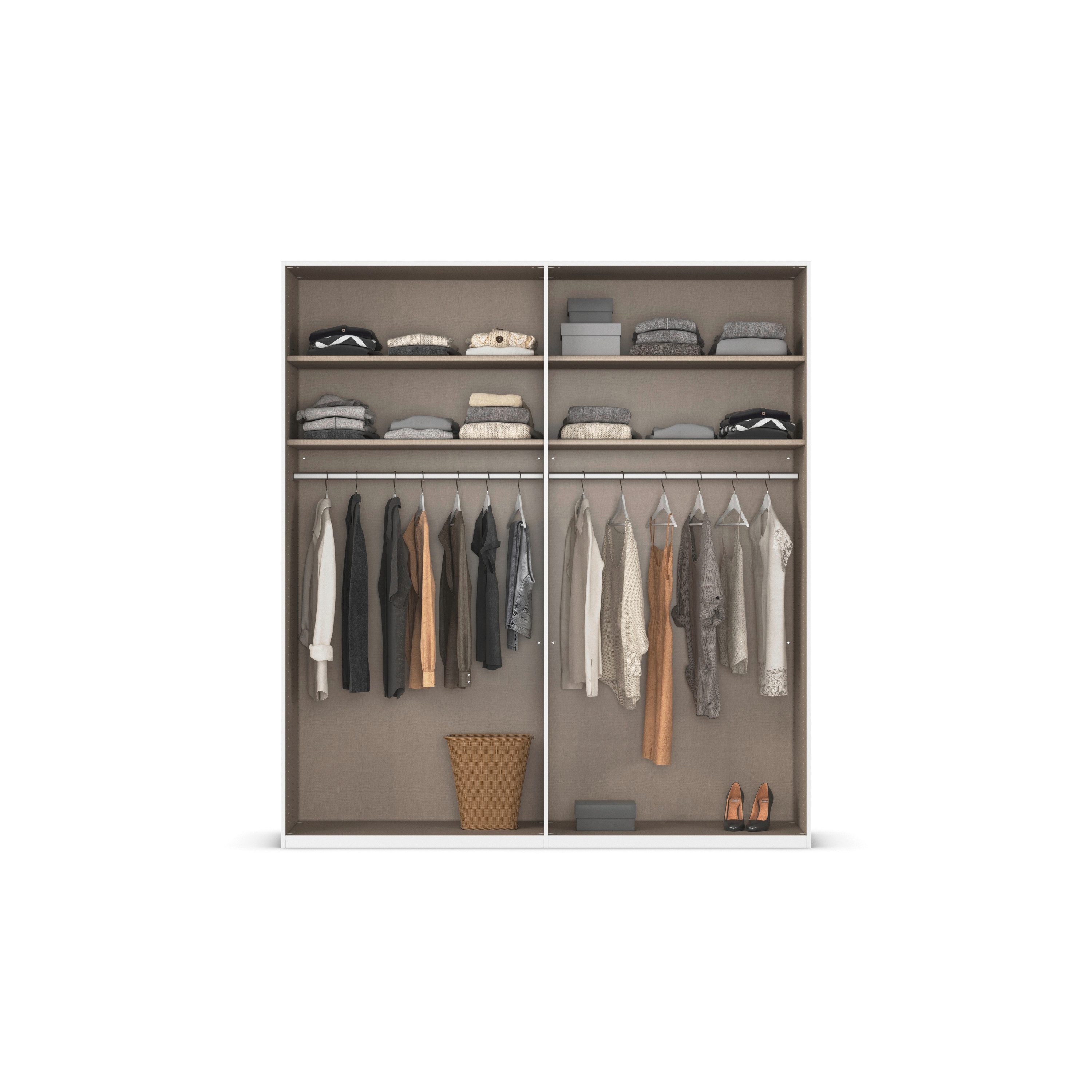 rauch Draaideurkast Kledingkast Kast Garderobe Slaapkamerkast EVELYN in elegante stijl, veel opbergruimte 4 breedtes en 2 hoogtes made in germany