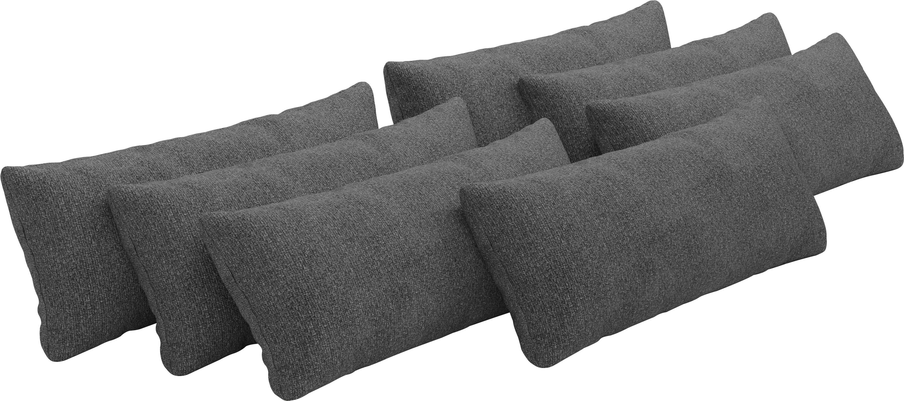 Places of Style Bankkussen Mikado 3,5,6,7-delige kussen sets om uit te kiezen (set) sierkussens grijs