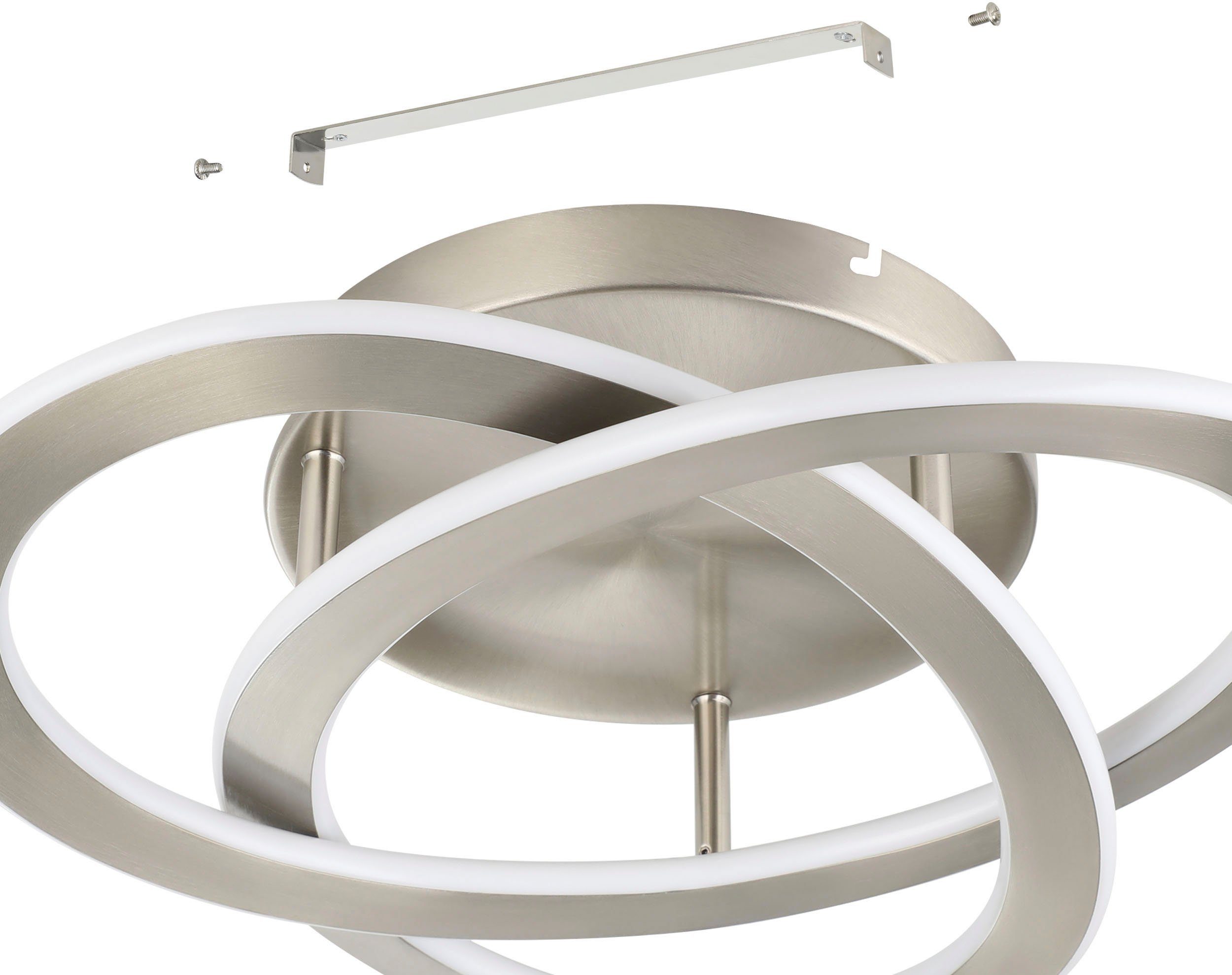 EGLO Plafondlamp ROLIMARE Plafondlamp in nikkel van alu - 35W - neutraalwit (1 stuk)