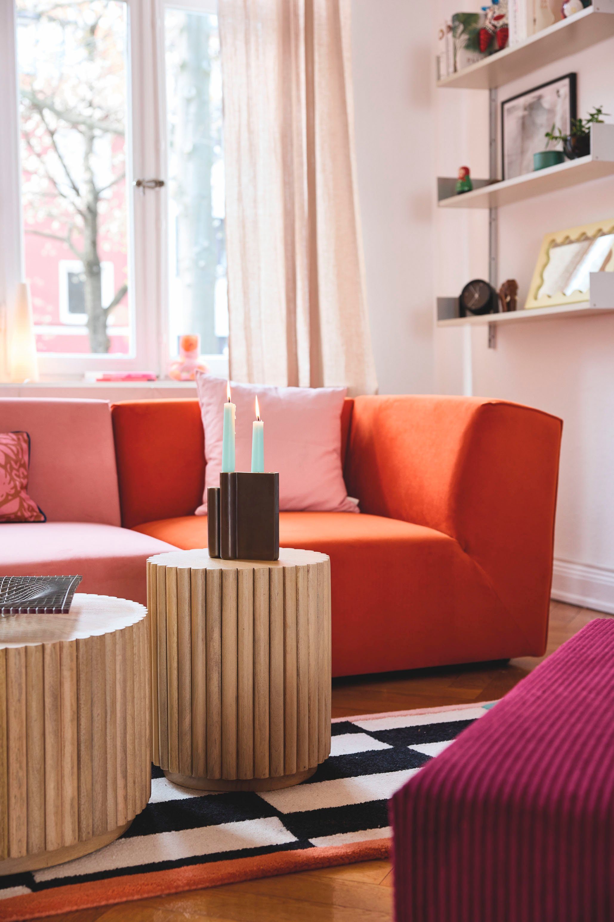 TOM TAILOR HOME Bijzettafel Ripped in extravagante ribbel-look