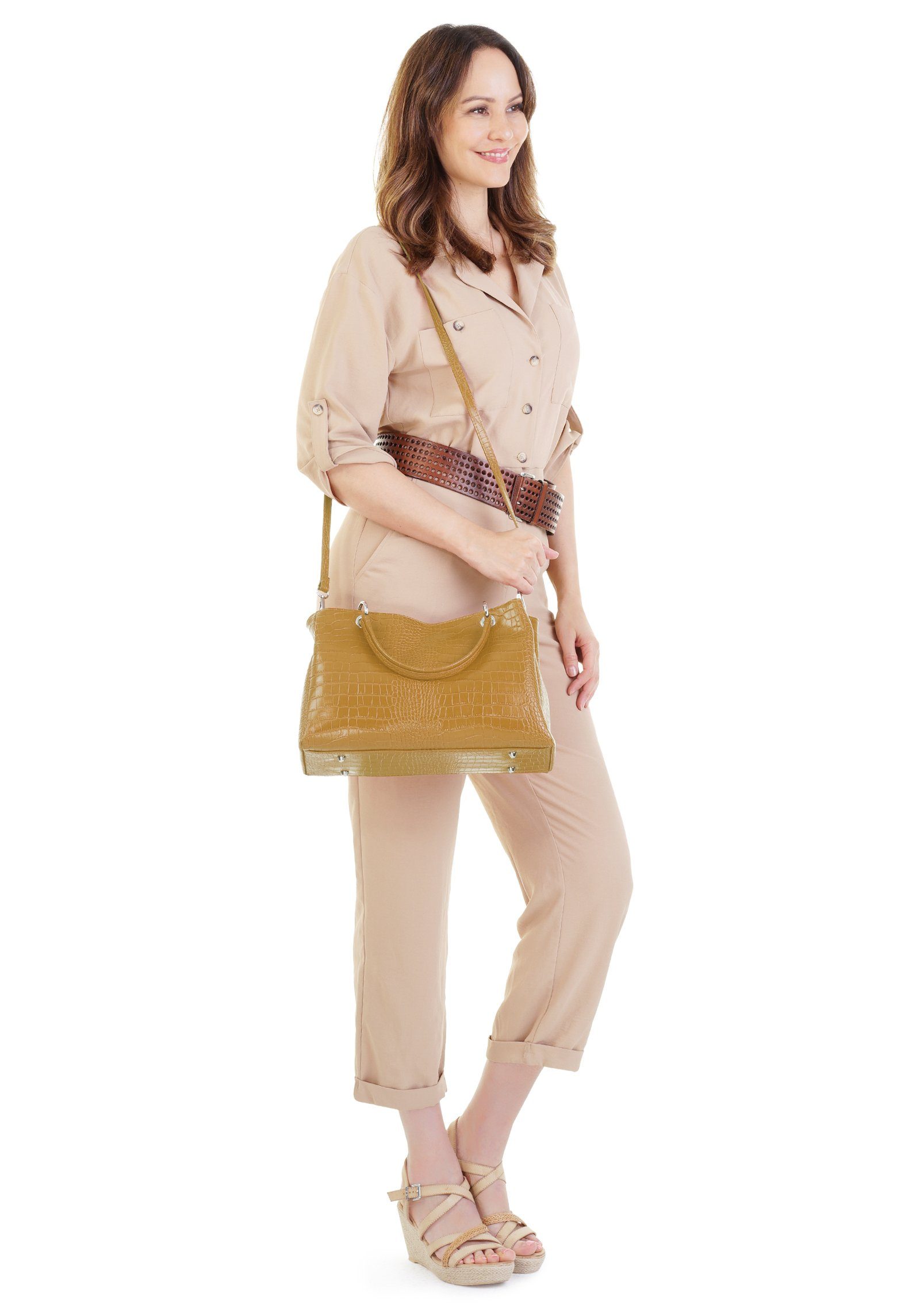 Cluty Tas echt leer, made in italy