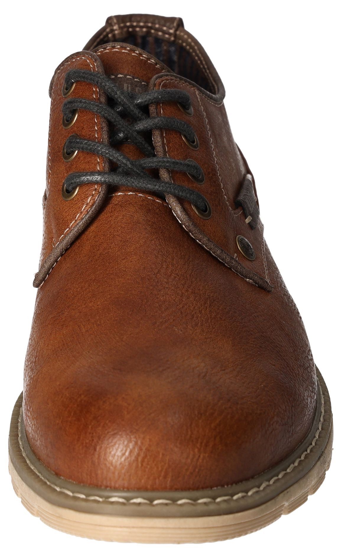 Mustang Shoes Veterschoenen , vrijetijdsschoen, lage schoen, veterschoen met logo-opdruk