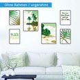 artland poster palmen, strand  zee poster, artprint, wandposter (6 stuks) groen