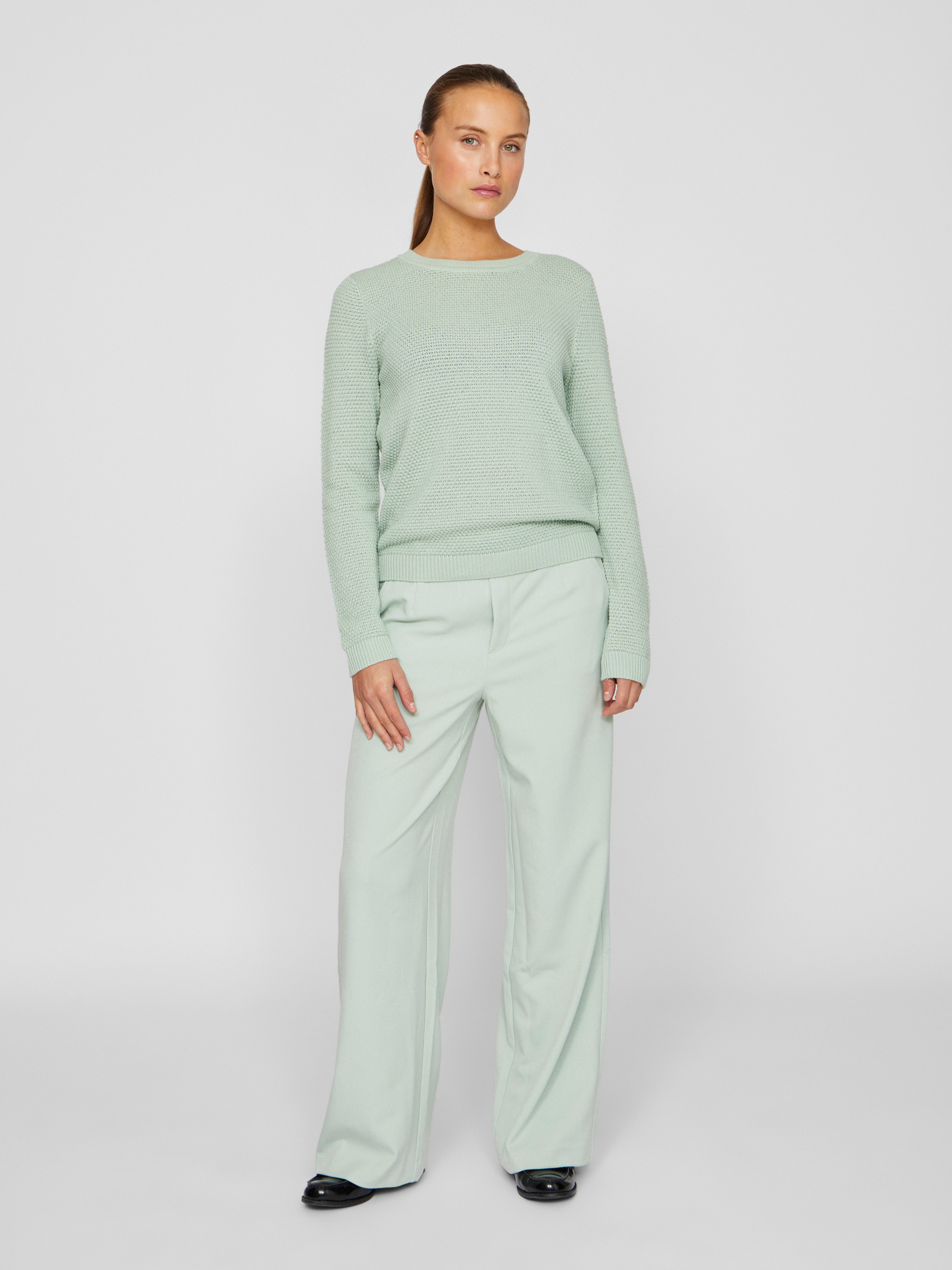 Vila Trui met ronde hals VIDALO O-NECK L S KNIT TOP- NOOS