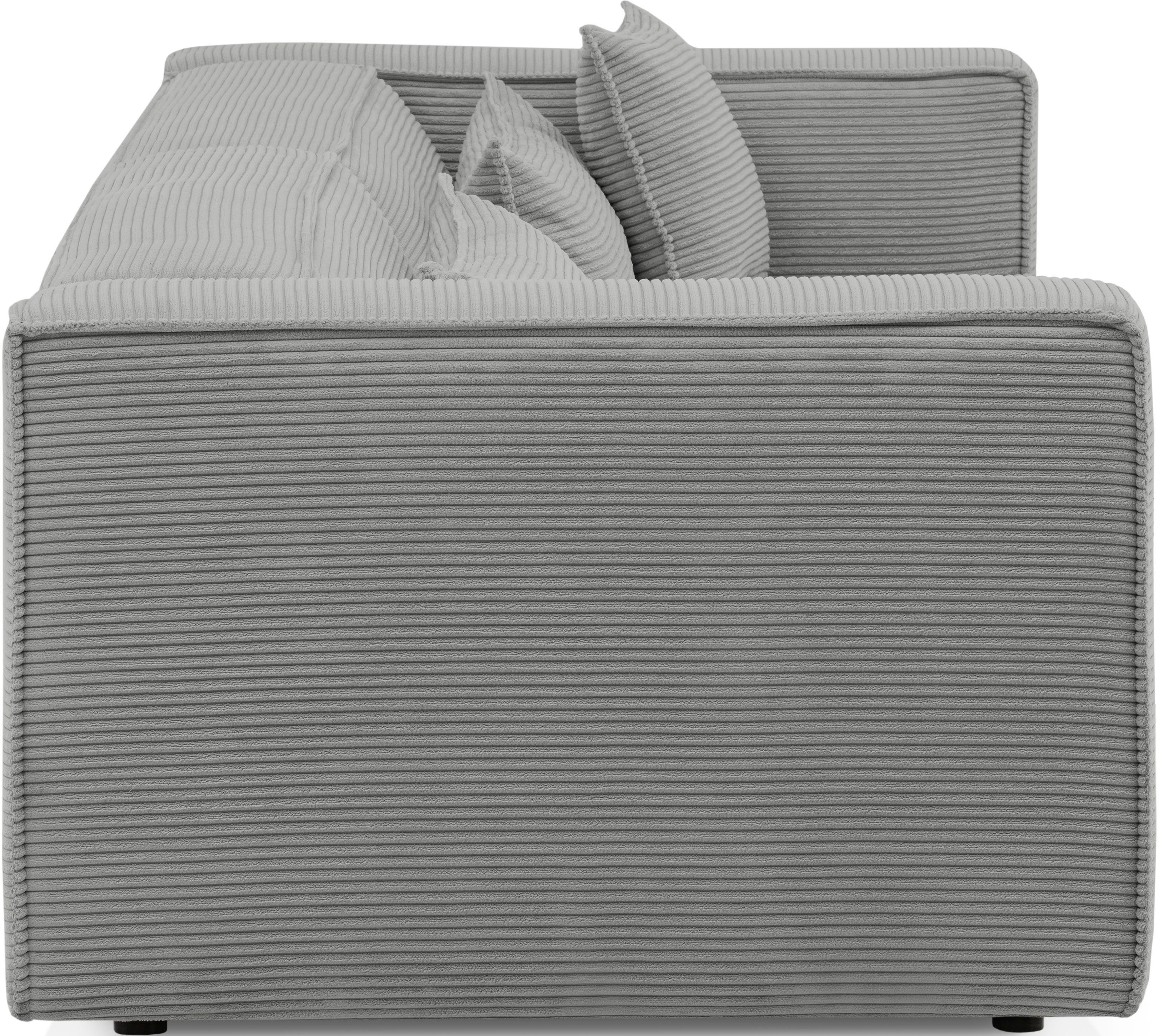 LeGer Home by Lena Gercke 3-zitsbank PIARA, bank met biesnaad, sofa in cord of linnenlook