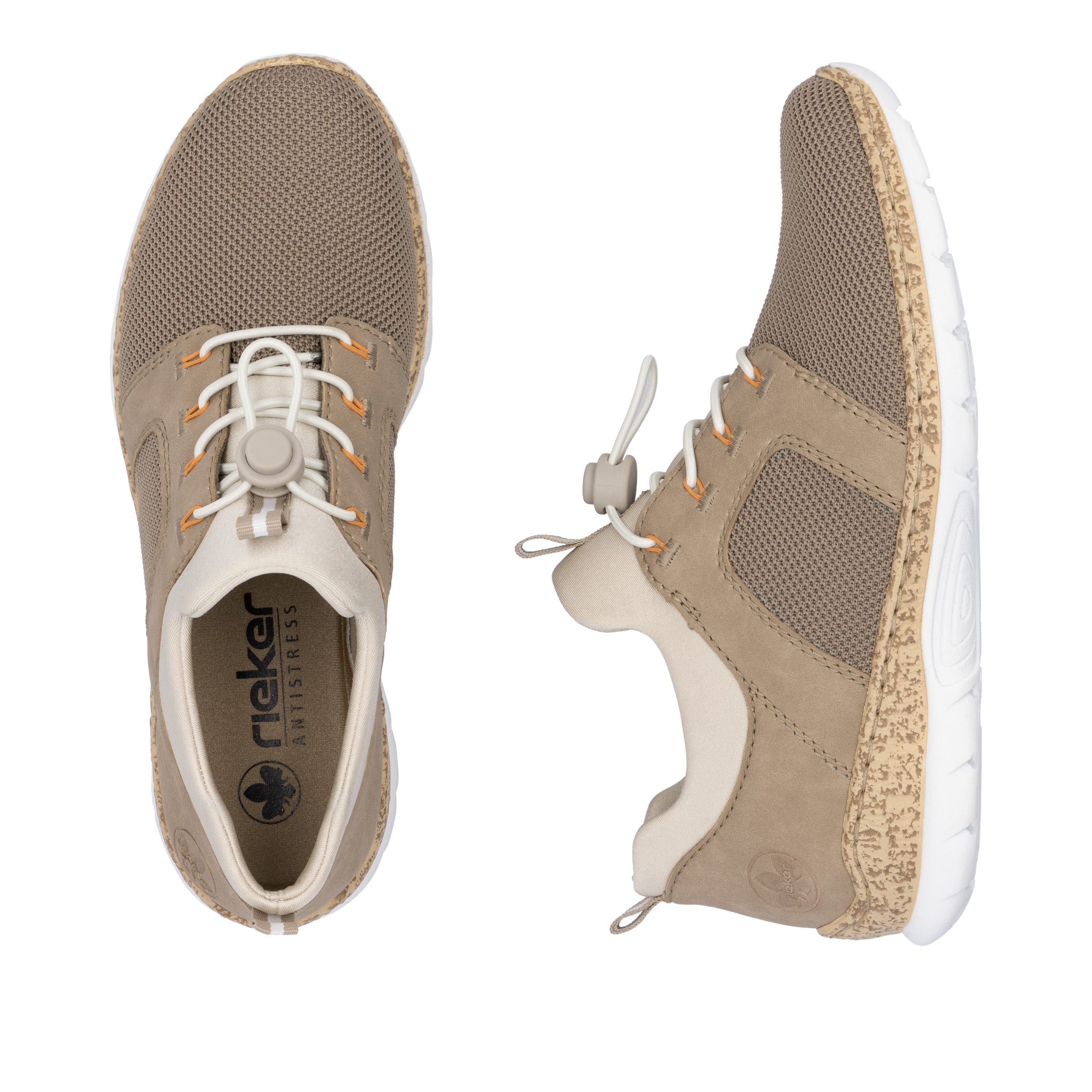 Rieker Slip-on sneakers , instapschoen, lage schoen, slipper, vrijetijdsschoen met elastische instap