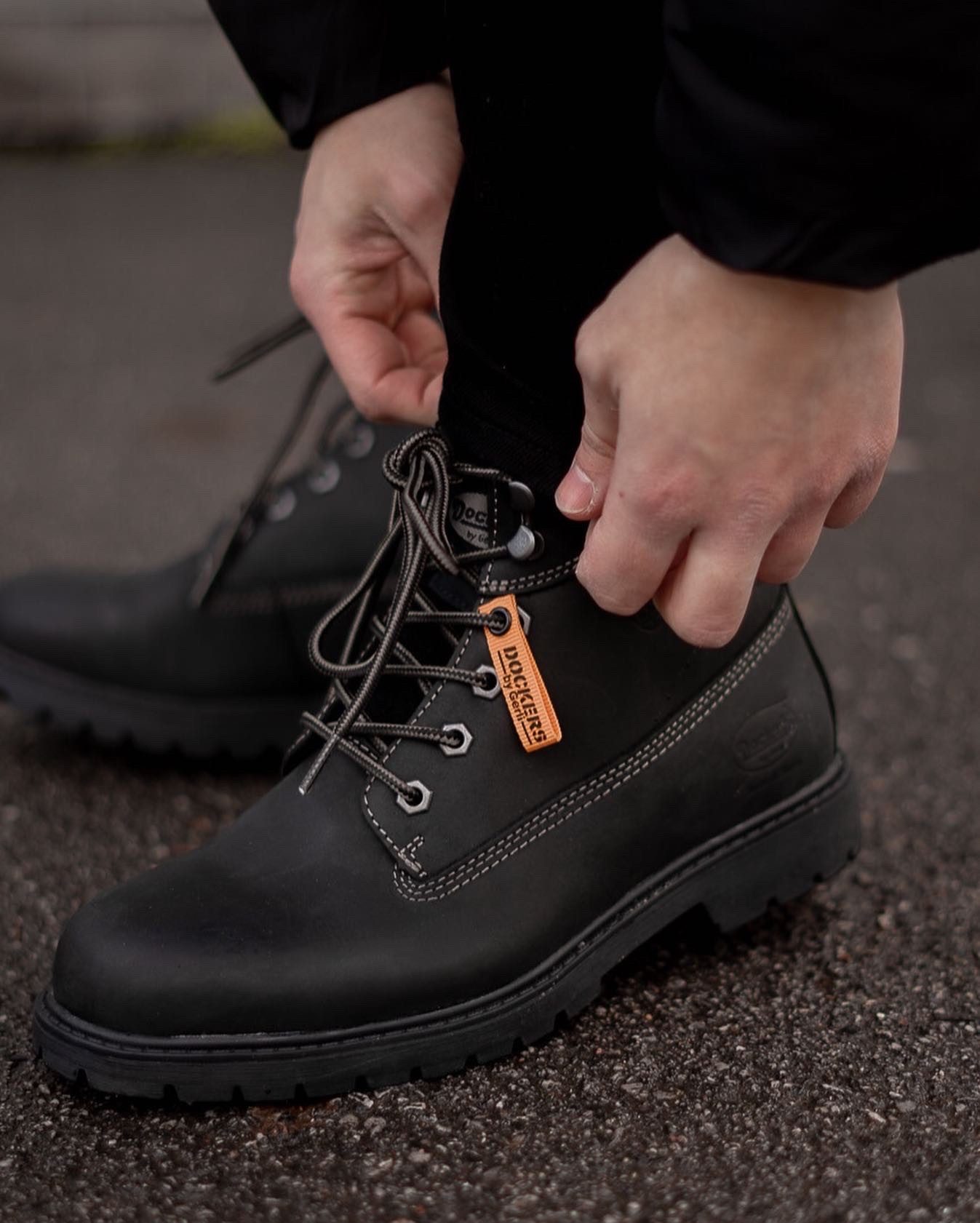 Dockers by Gerli Winterlaarzen Werkschoenen, veterschoenen met blokhak