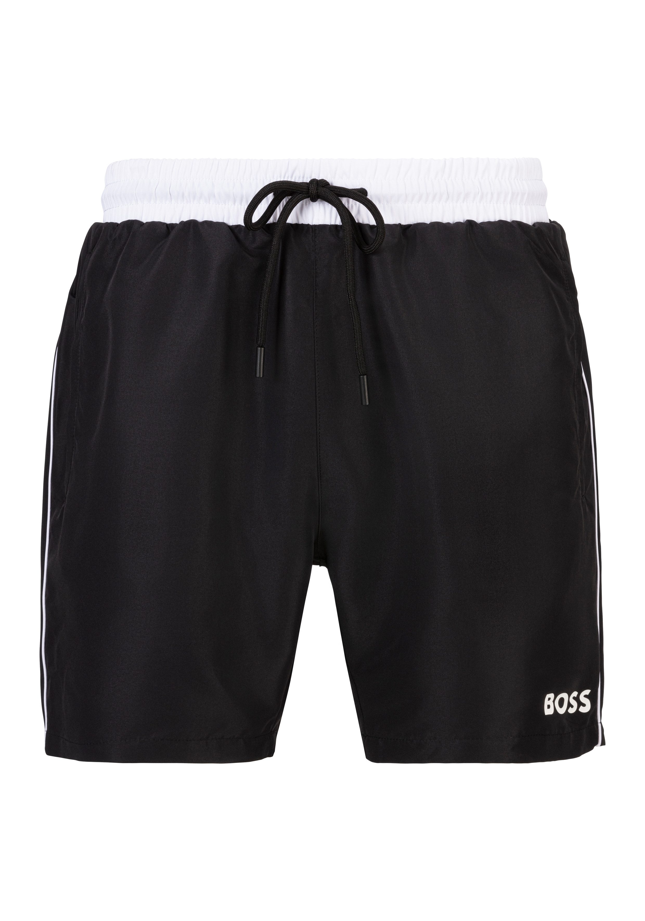 BOSS Zwemshort Starfish met contraststrepen