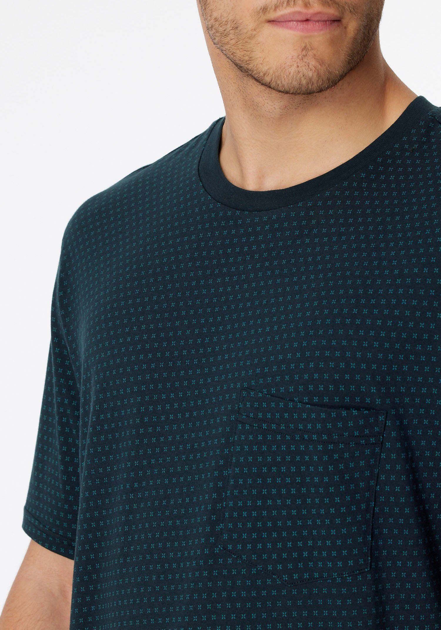 Schiesser Pyjama Comfort Essentials met opgestikte borstzak (set, 2-delig)