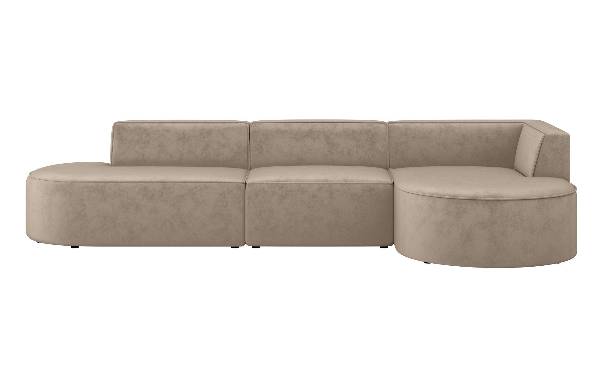 andas Hoekbank EIVIND designerbank met ottomane rechts/links, B/D/H: 343/159/72 cm
