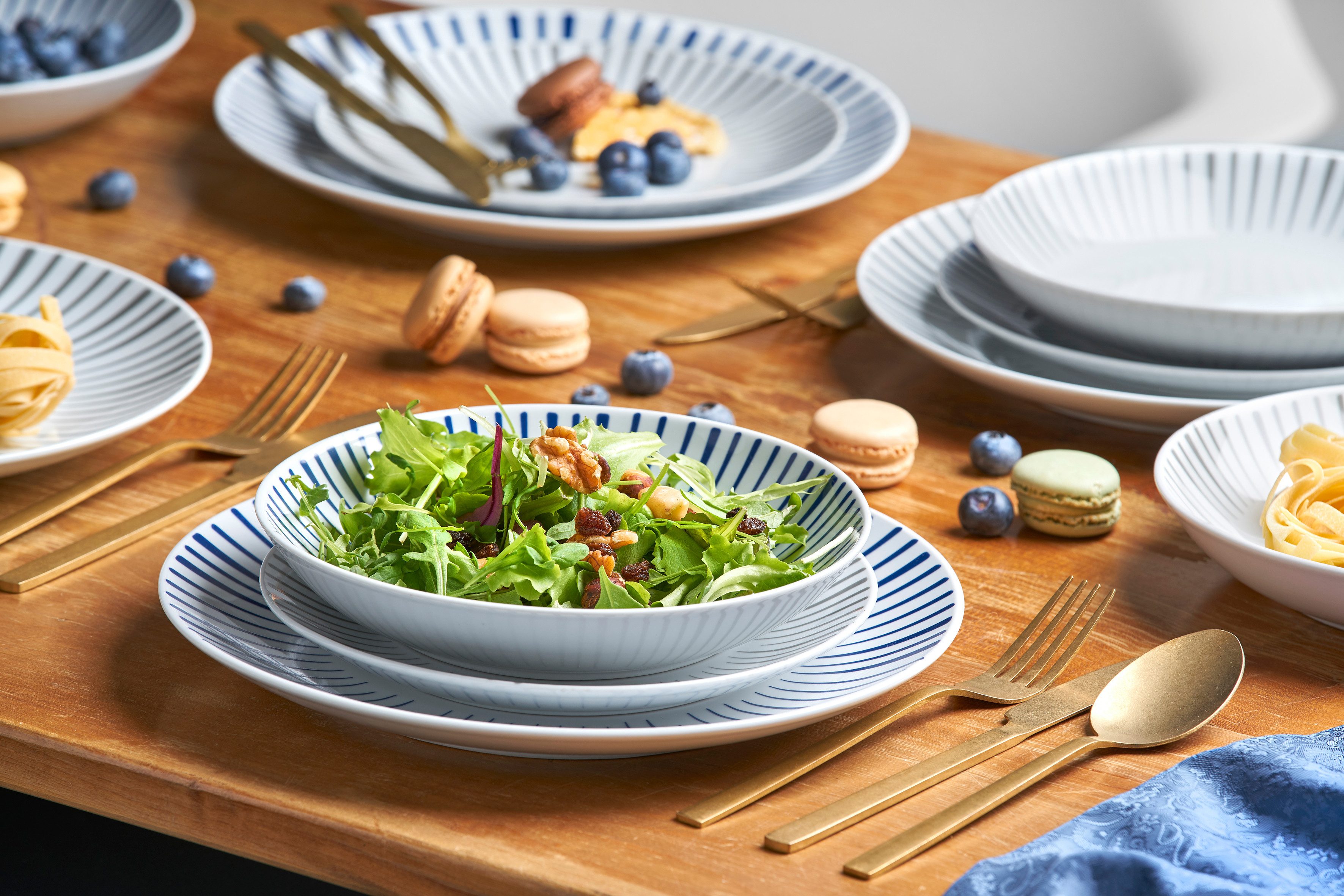 van Well Eetservies Servies-set Paros, 18-delig, rond (set, 18-delig)