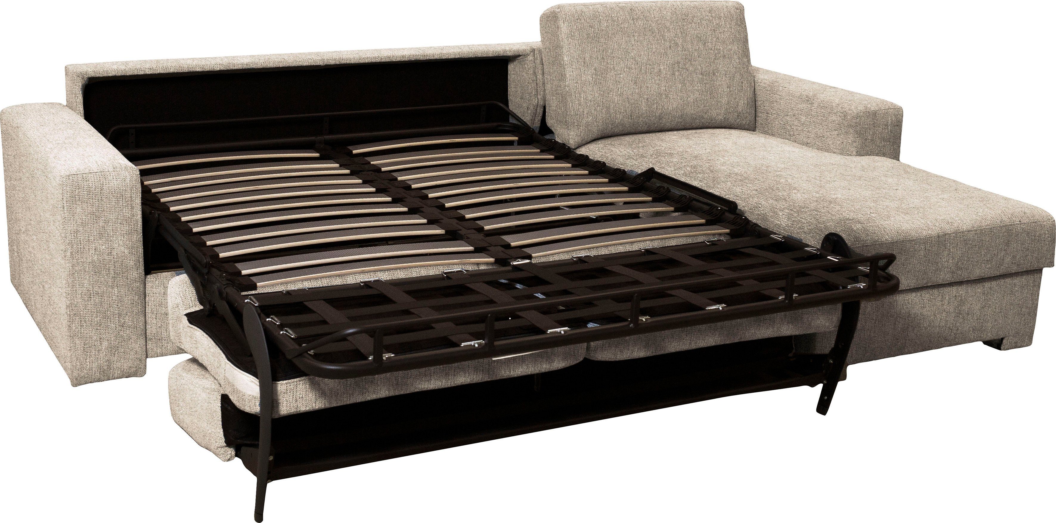 Home affaire Hoekbank Roma "M" matras hoogte 14 cm, slaapfunctie, met ondervering,