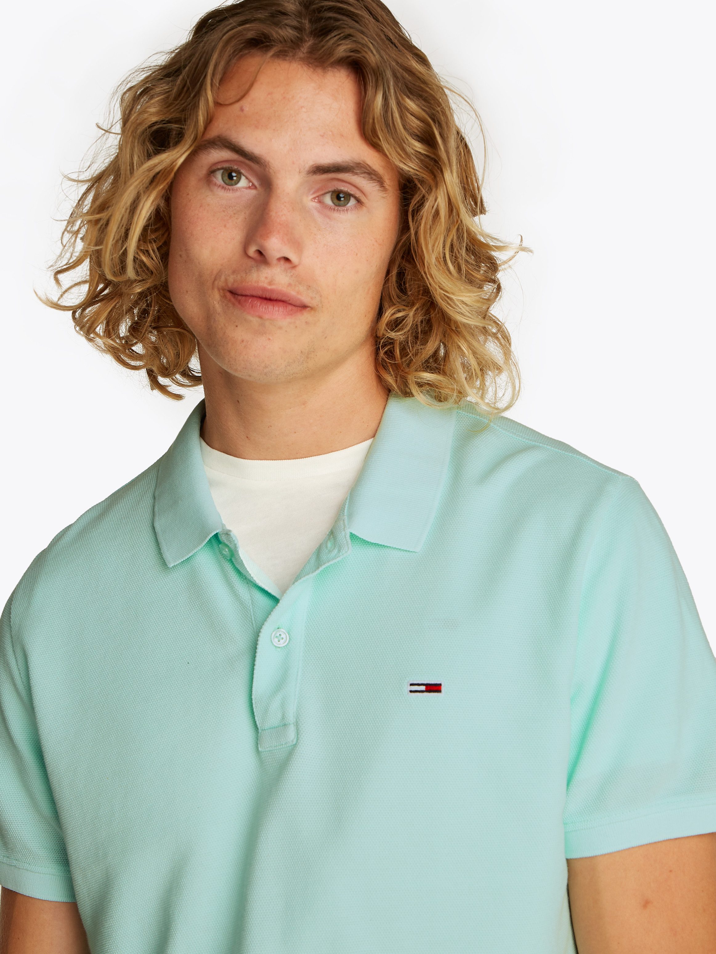 TOMMY JEANS Poloshirt TJM SLIM ESSENTIAL GD POLO SS