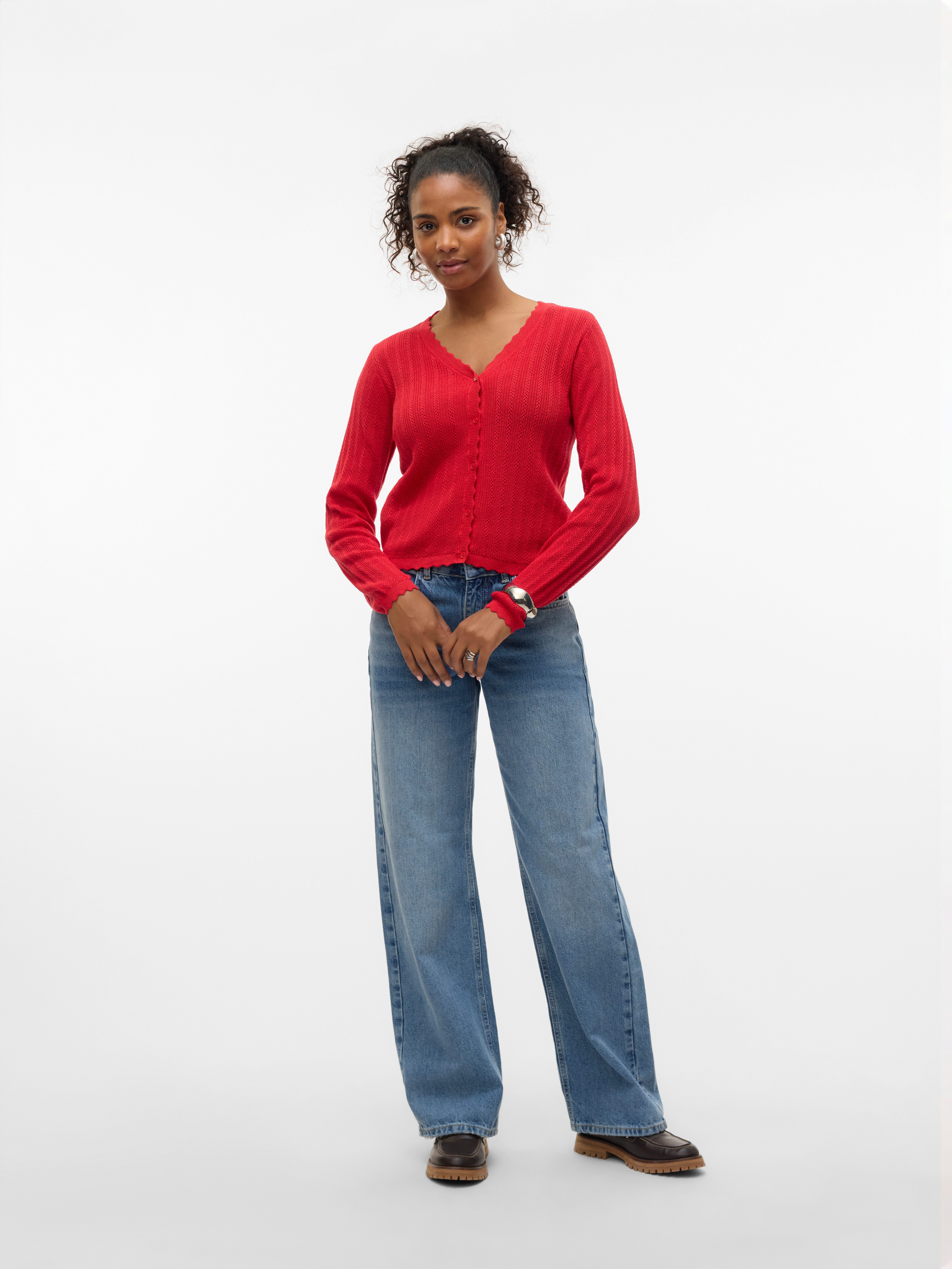 Vero Moda Vest VMLUXLIGHT POINTELLE LS V-HALS CARDIGAN