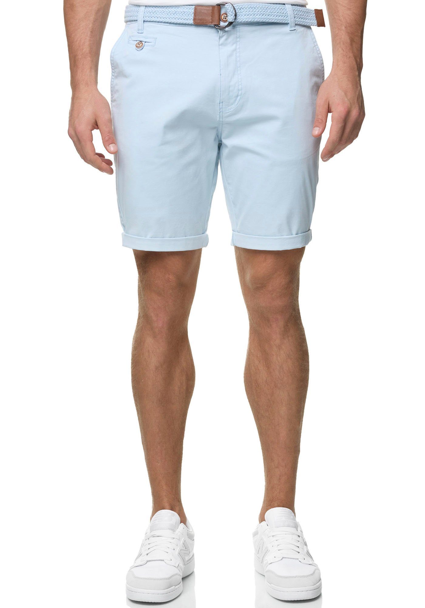 Indicode Chino-short INConor heren bermuda broeken maat S blauw