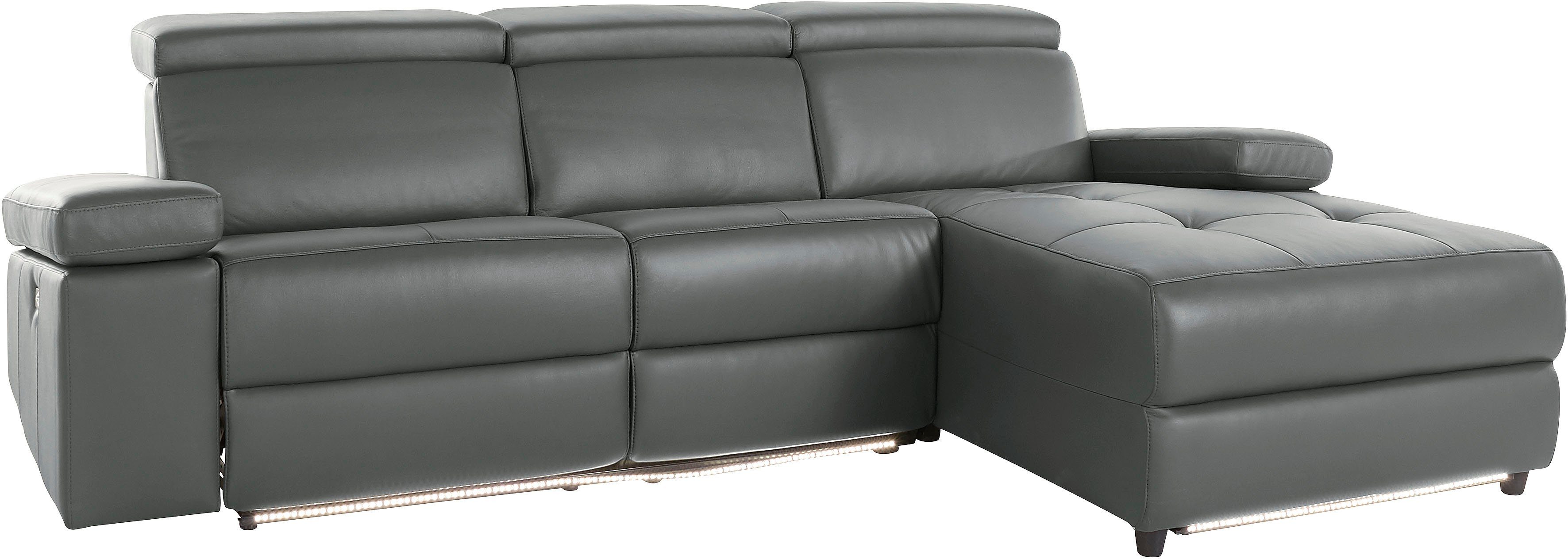 Places of Style Hoekbank Kilado, L-vorm, met relaxfunctie, verstelbare armleuning, verstelbare hoofdsteun