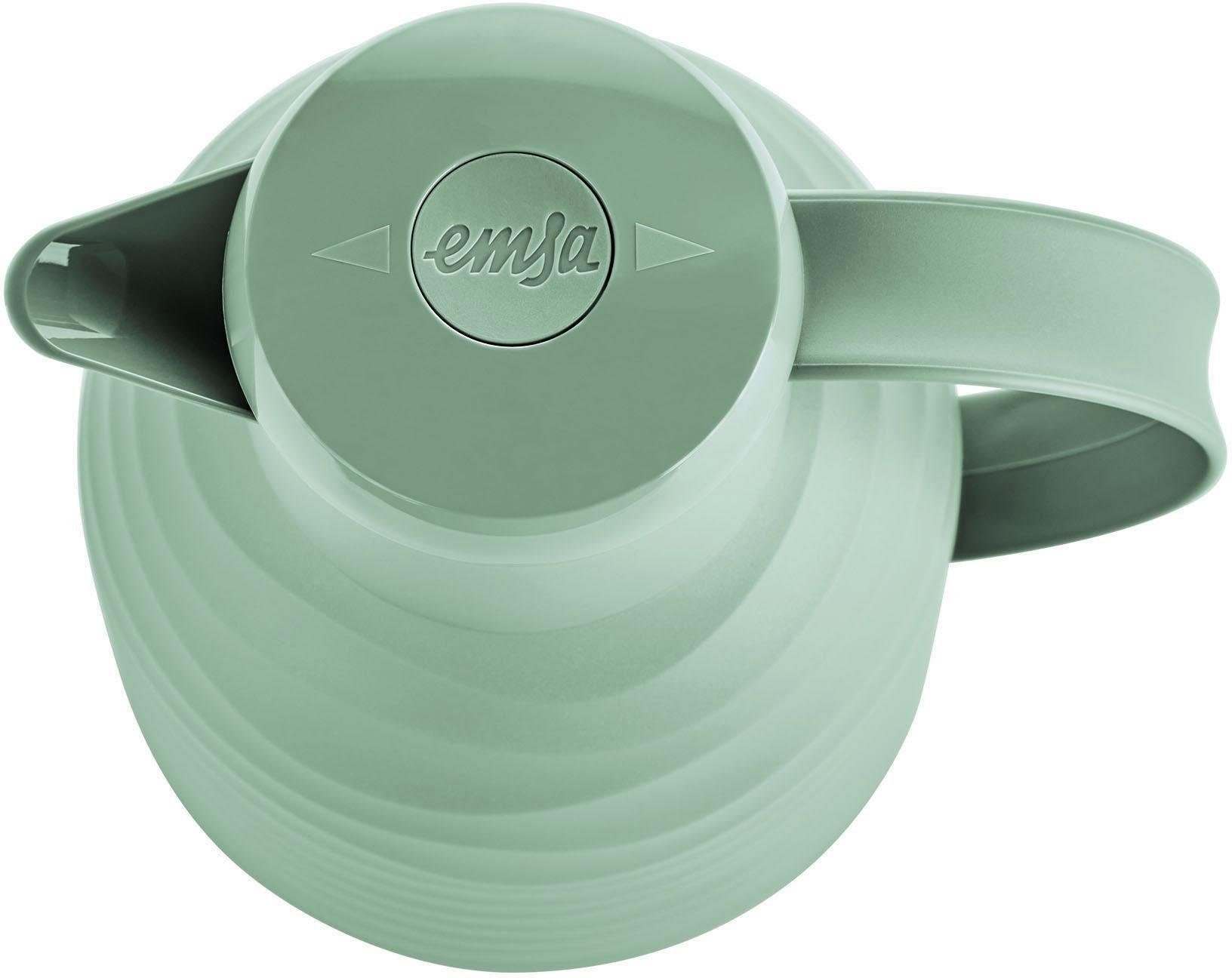 Emsa Thermoskan Samba Wave Made in Germany, 12u warm/24u koud, Quick-Press deksel, glazen fles