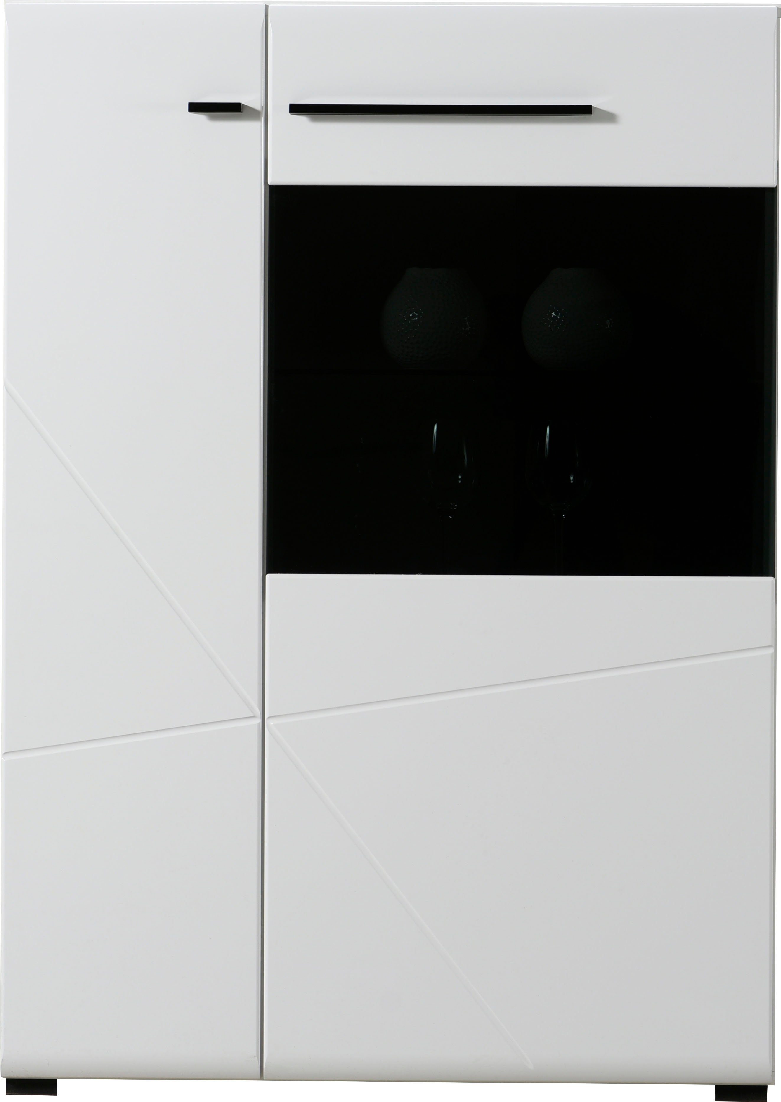INOSIGN Wandmeubel Trentino Inclusief vitrinekast, lowboard, highboard en wandplank (set, 4-delig)