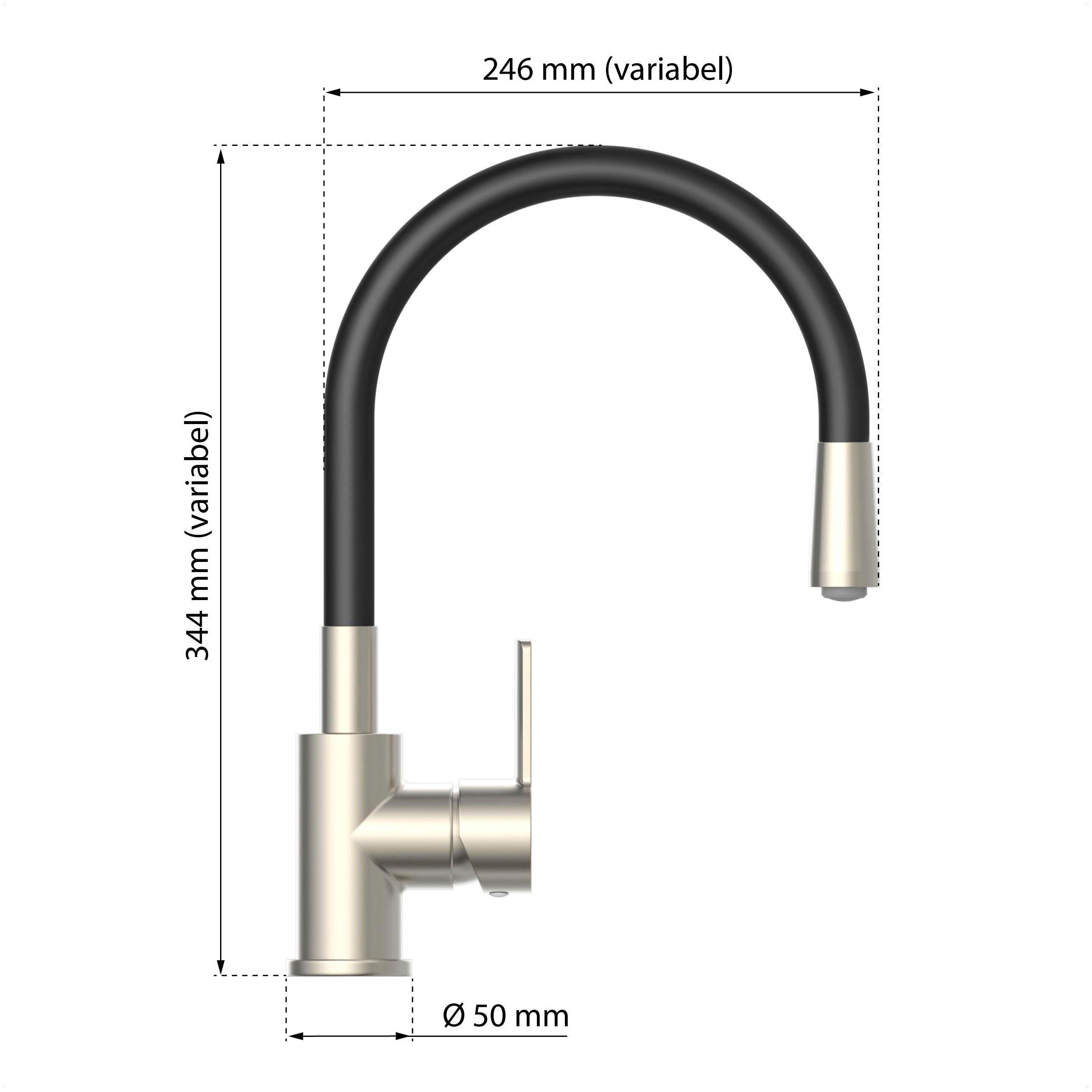 Eisl Gootsteen kraan Flexo energiebesparende cold-start, waterbesparende eco click,360° draaibaar