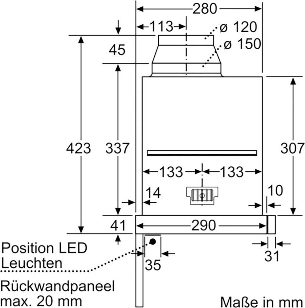 SIEMENS Vlakscherm-afzuigkap LI99SA684