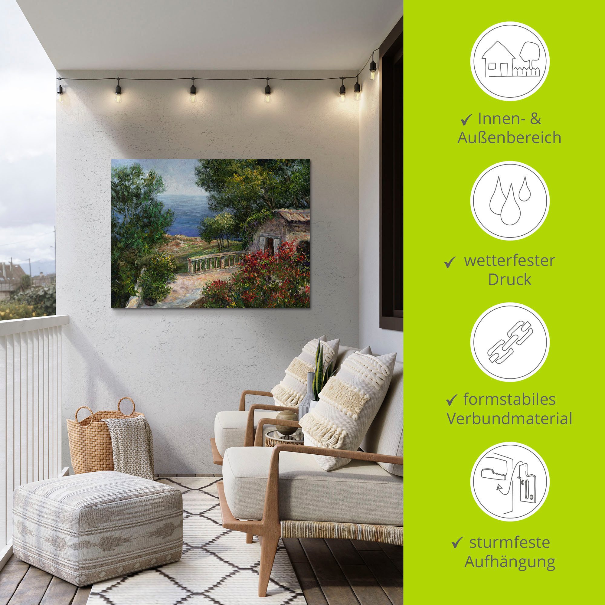Artland Artprint Toscane I als artprint van aluminium, artprint voor buiten, artprint op linnen, poster in verschillende maten. maten