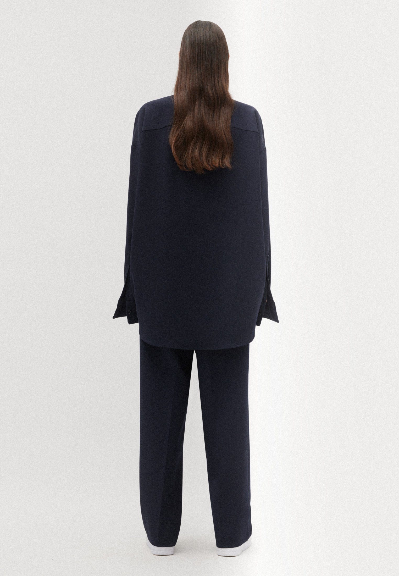 studio seidensticker Businessoverhemd Oversized langarm kentkraag effen