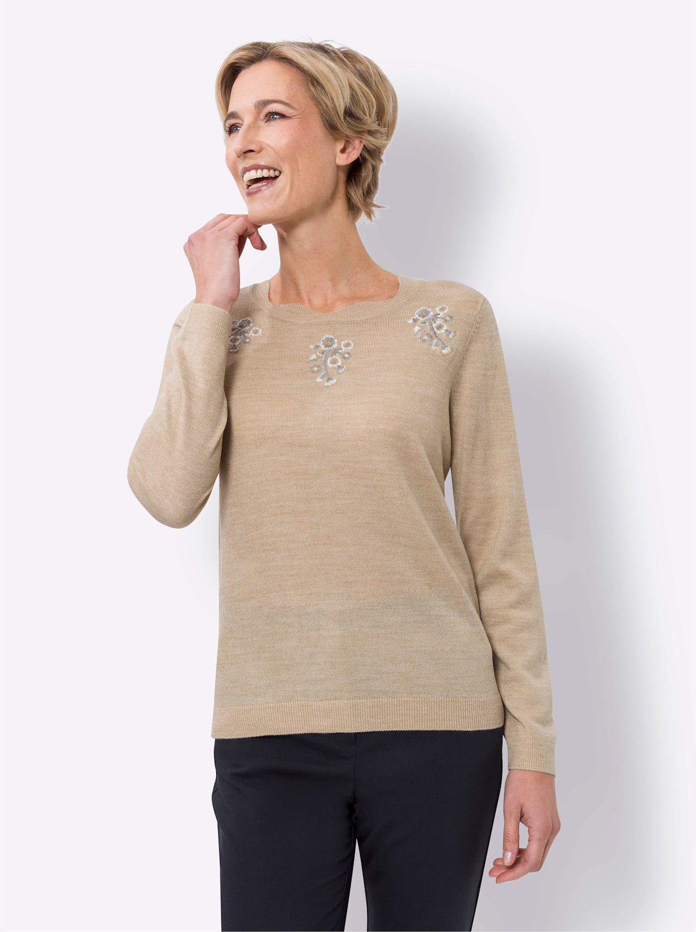 Classic Basics Gebreide Trui met lange mouwen