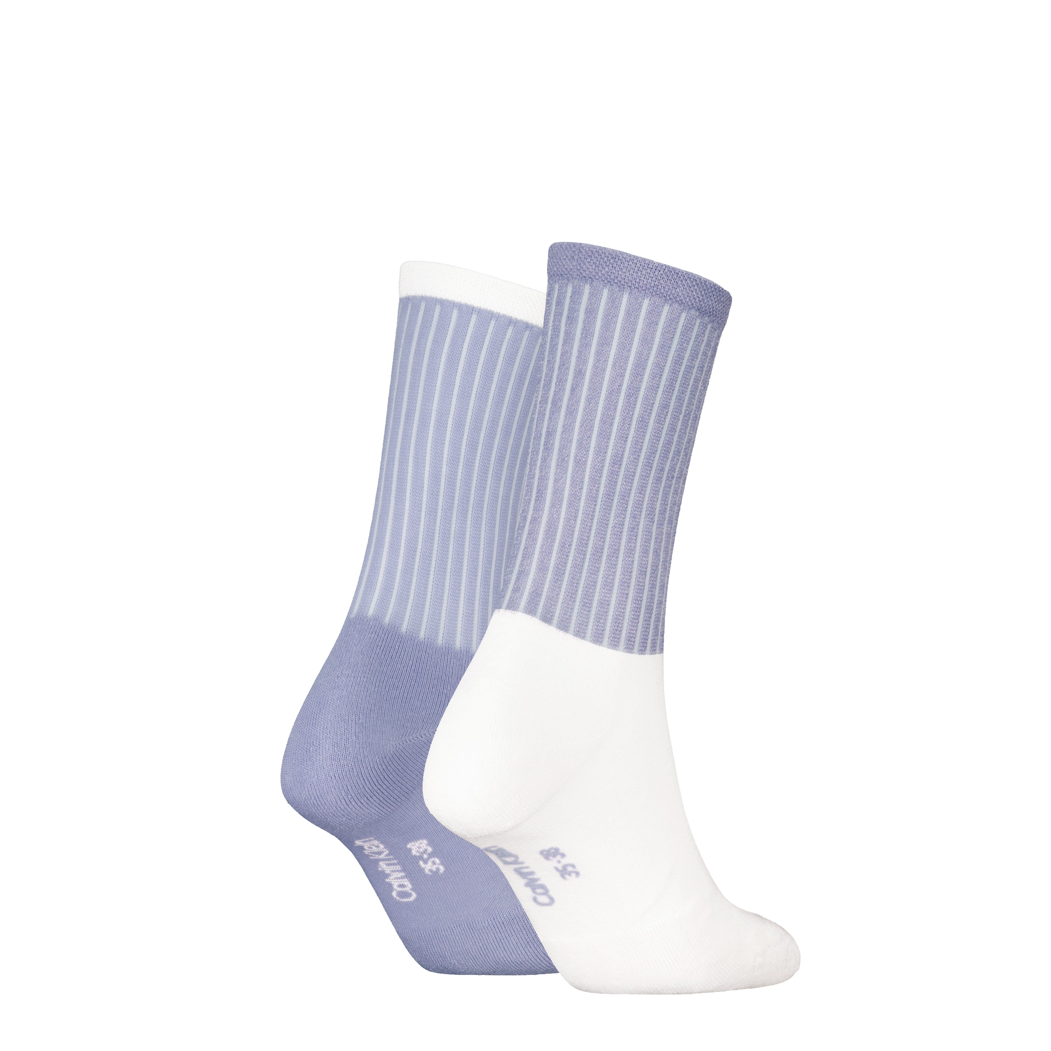 Calvin Klein Jeans Sokken CKJ WOMEN SOCK 2P GLOSSY RIB (2 paar 2 paar)