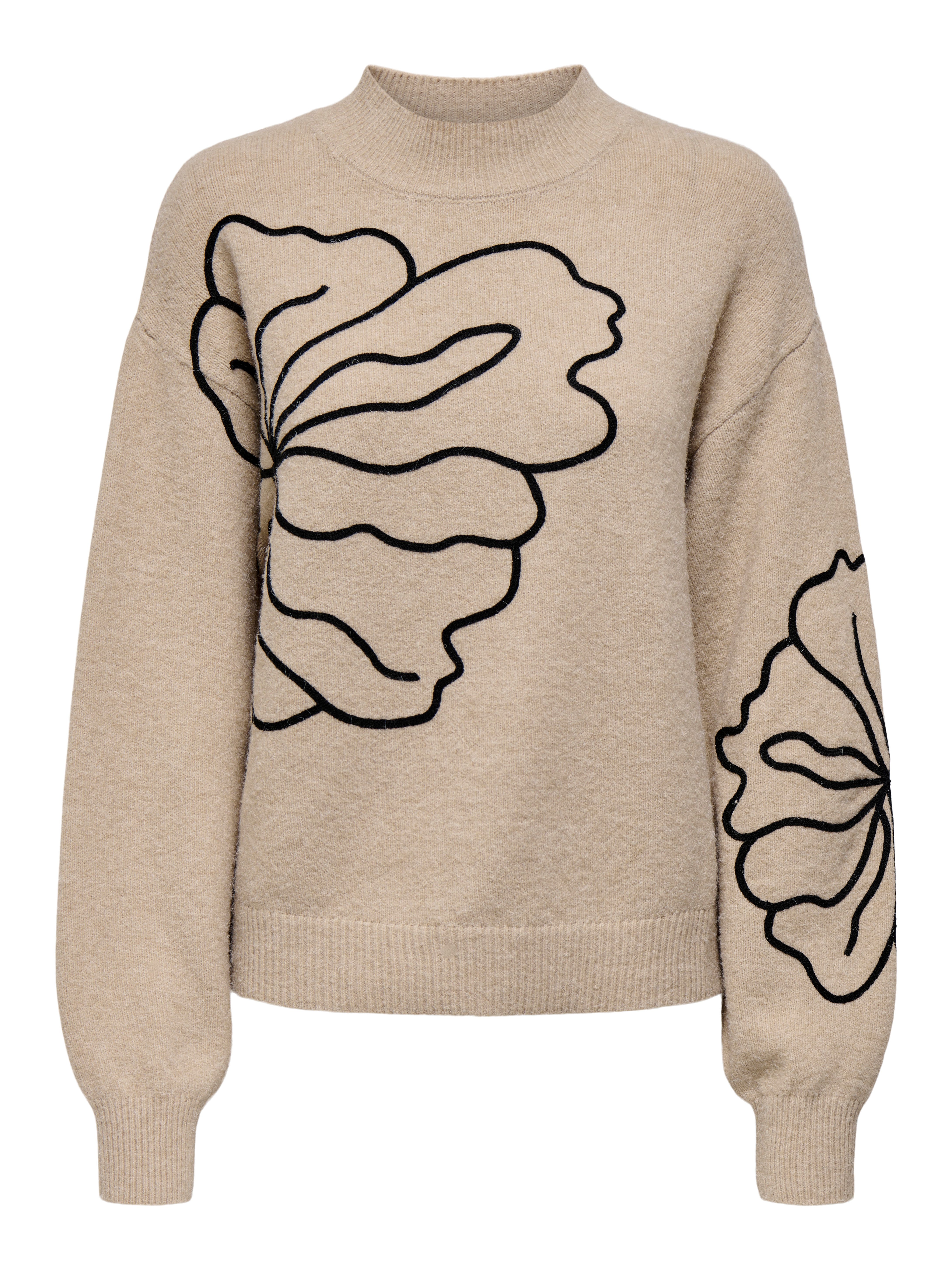 JDY Gebreide trui JDYJELLA L/S FLOWER PULLOVER KNT NOOS