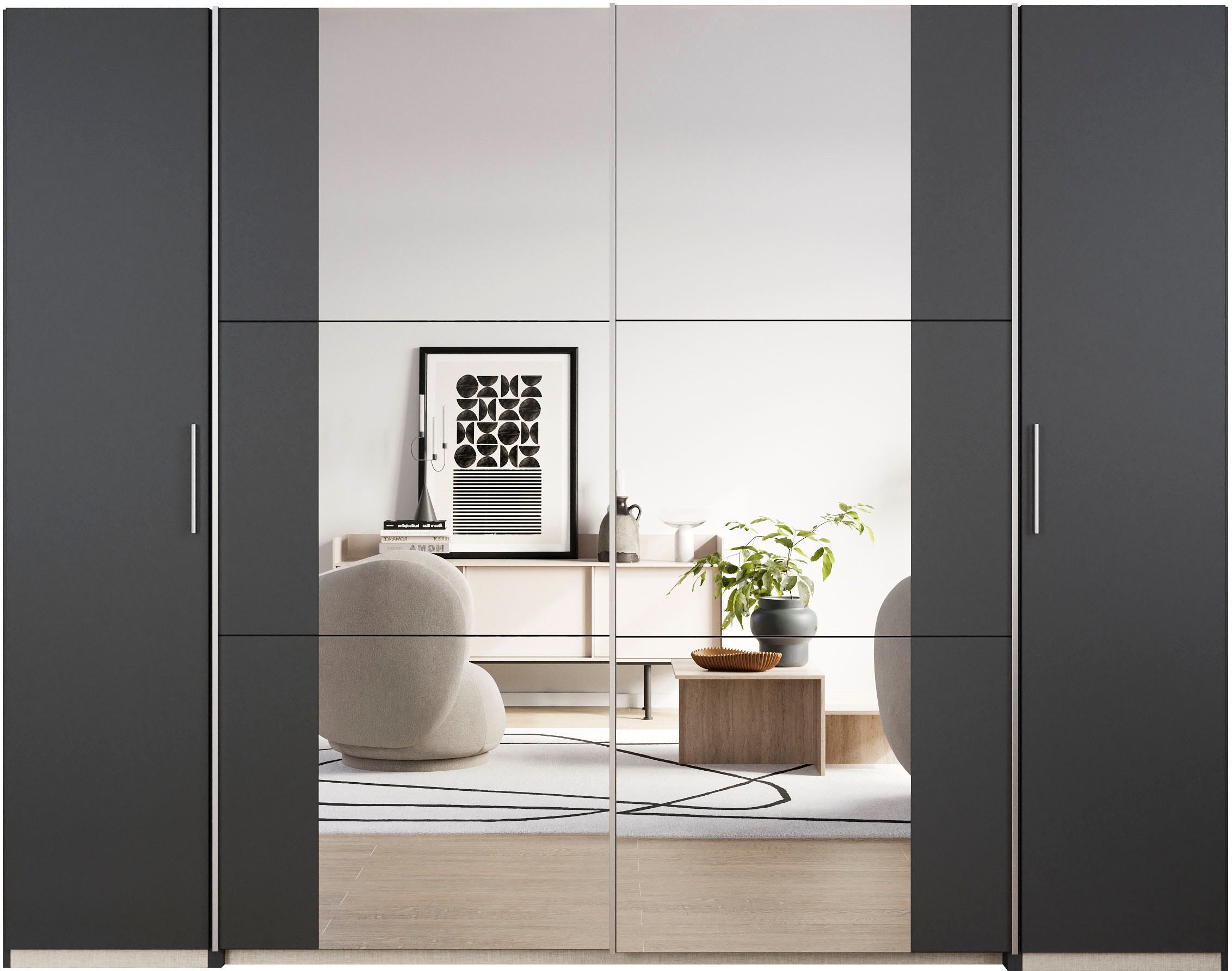 rauch Zweefdeurkast Kledingkast draaideurkast kast garderobe KRONACH TOPSELLER met draaideuren en schuifdeuren en spiegels, veel planken made in germany