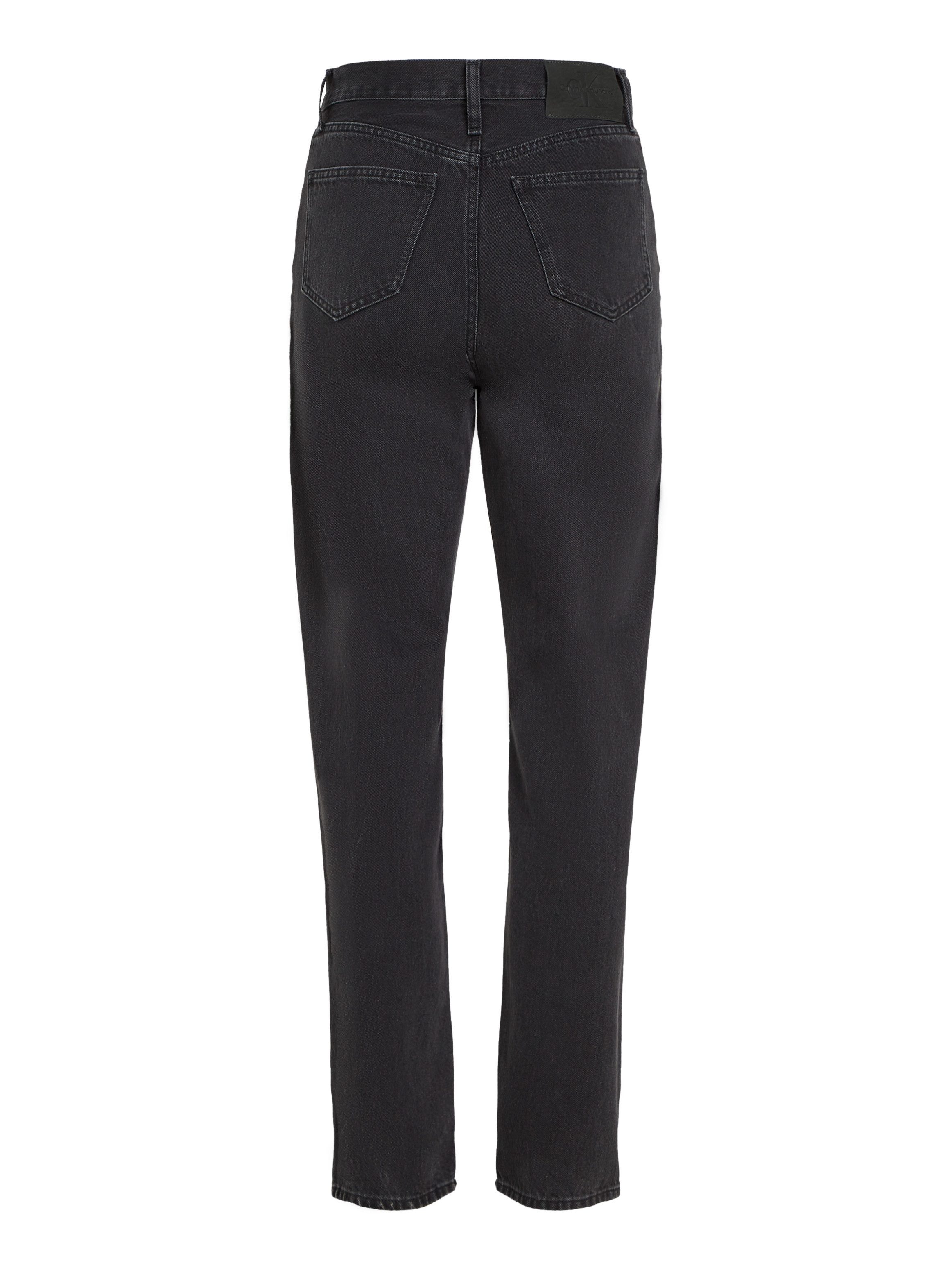 Calvin Klein Mom jeans HIGH RISE STRAIGHT lichte stone wash-look met muntzakje
